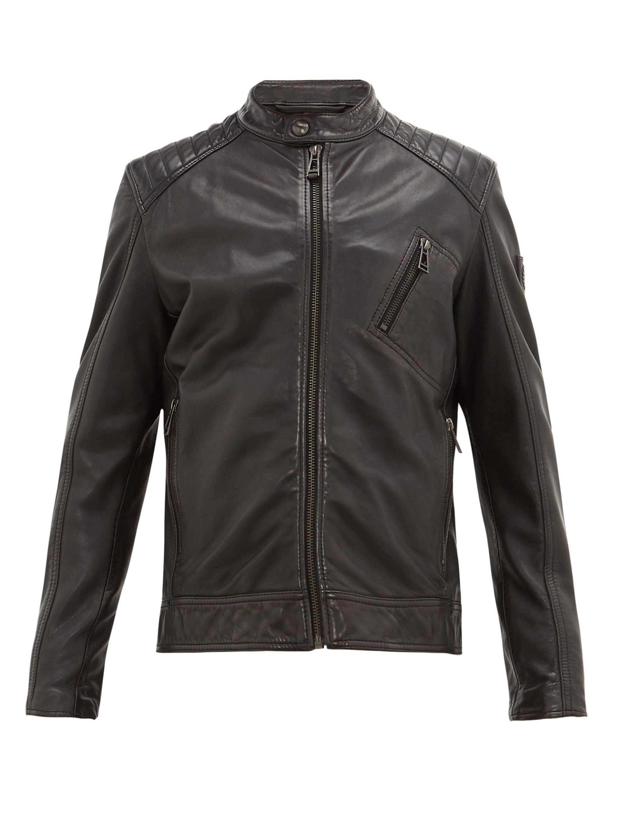 Belstaff V Racer Lambskin-leather Jacket In Black For Men - Lyst