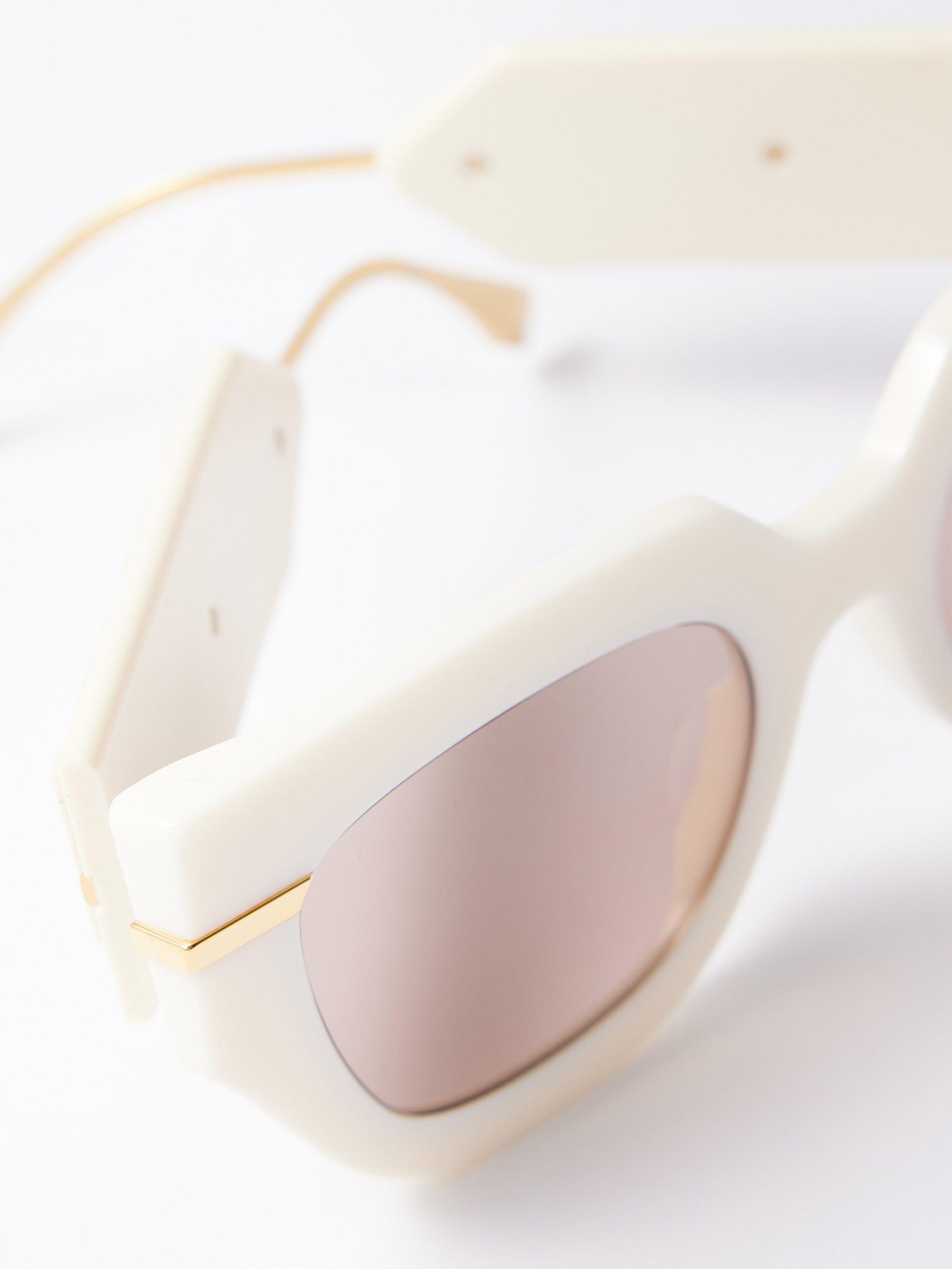 Fendi Fendigraphy Square Acetate Sunglasses in Natural