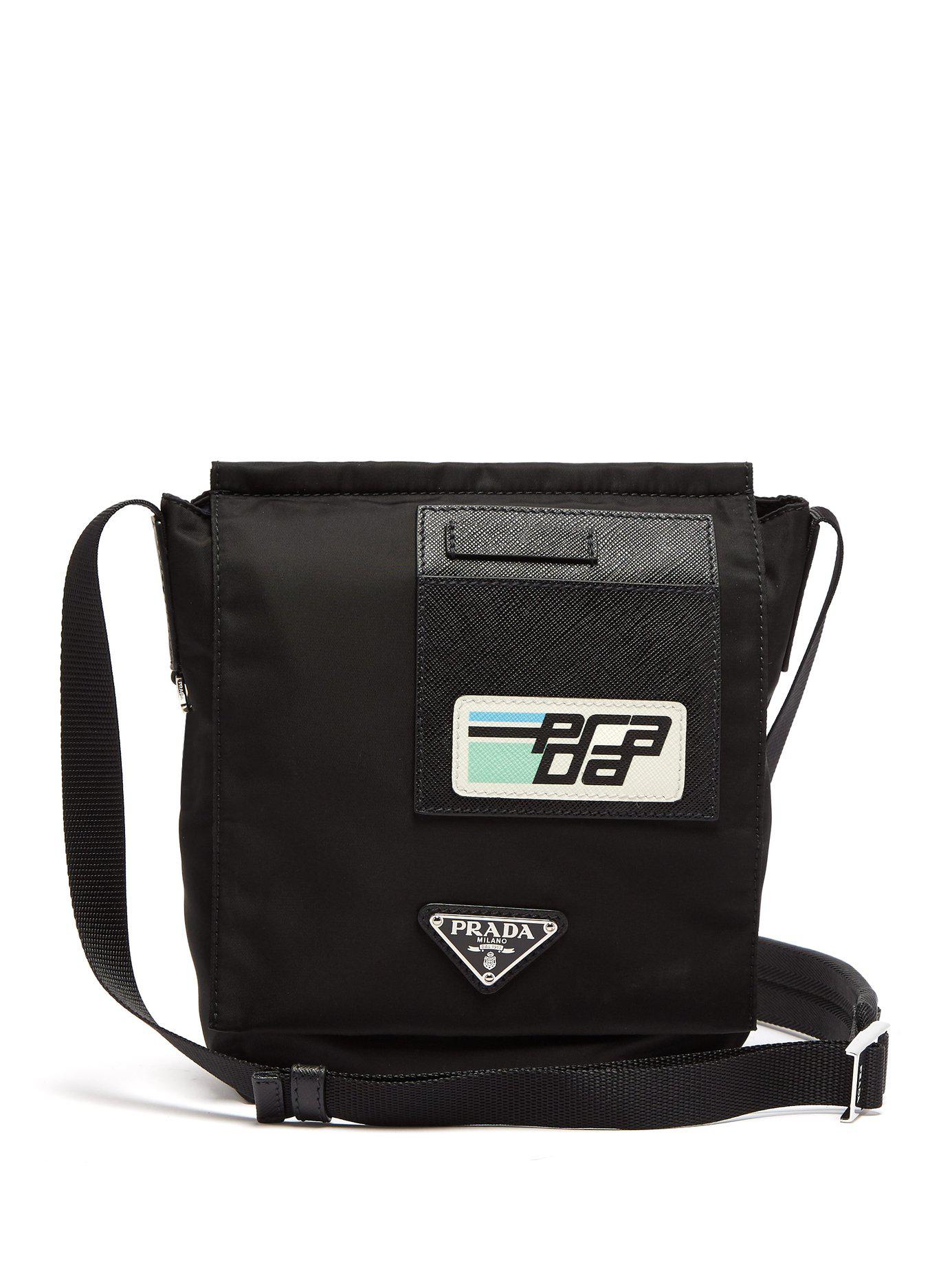 Prada Logo Plaque Crossbody Bag IUCN Water