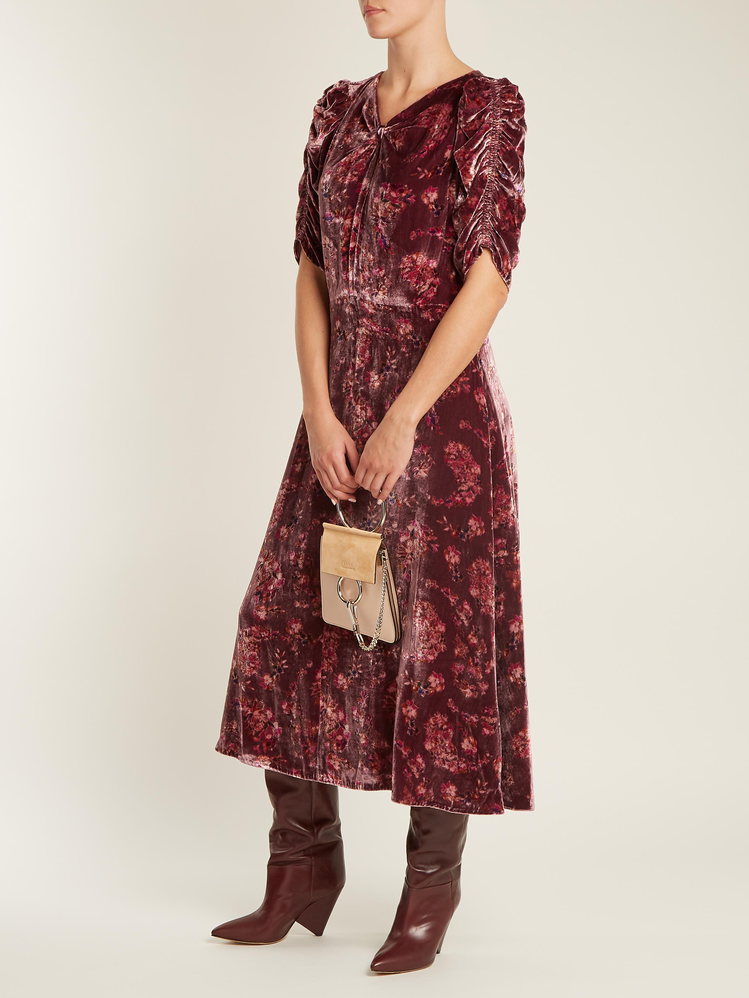 rebecca taylor floral velvet dress