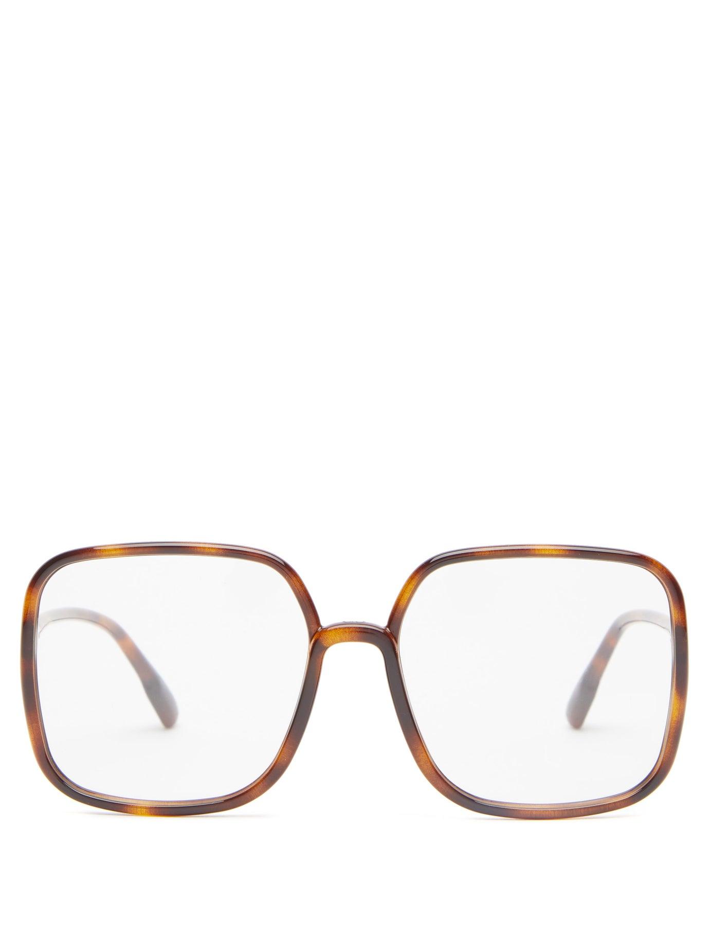 Dior So Stellaire 1 Square Acetate Glasses in Brown | Lyst