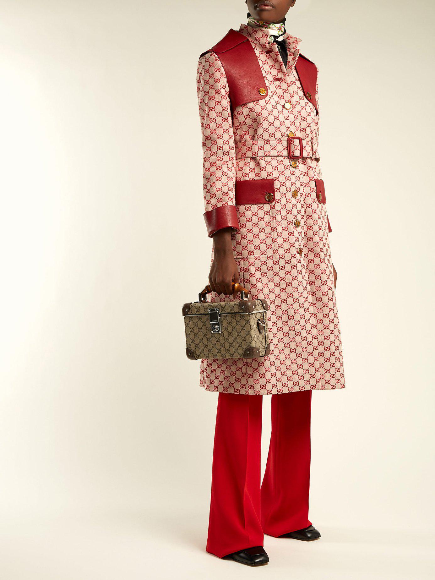 red gucci trench coat