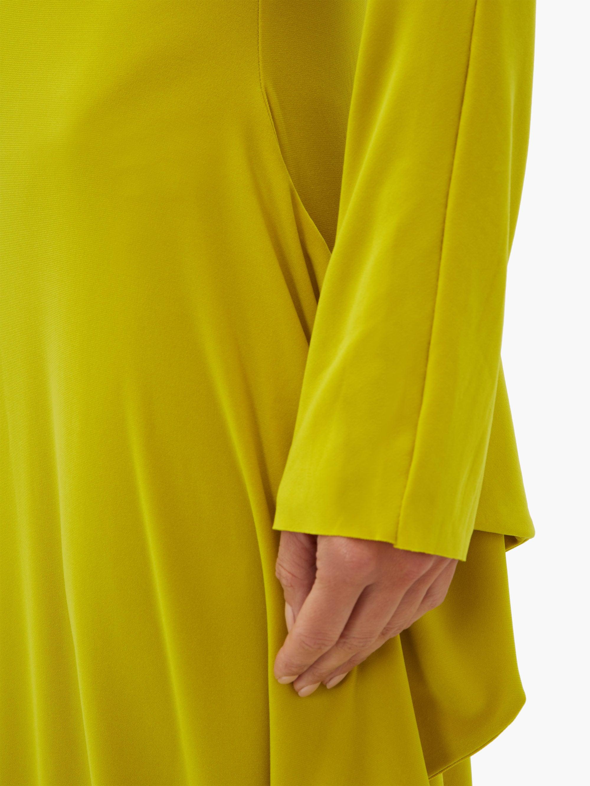 Norma Kamali Cutout-sleeve Maxi Dress in Yellow - Lyst