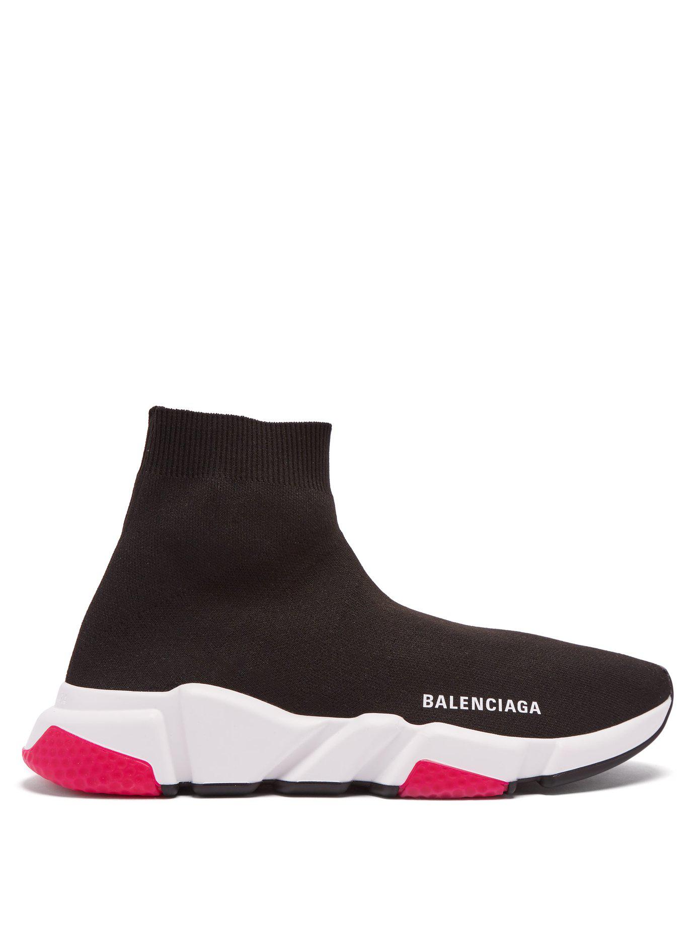 balenciaga sock trainers pink