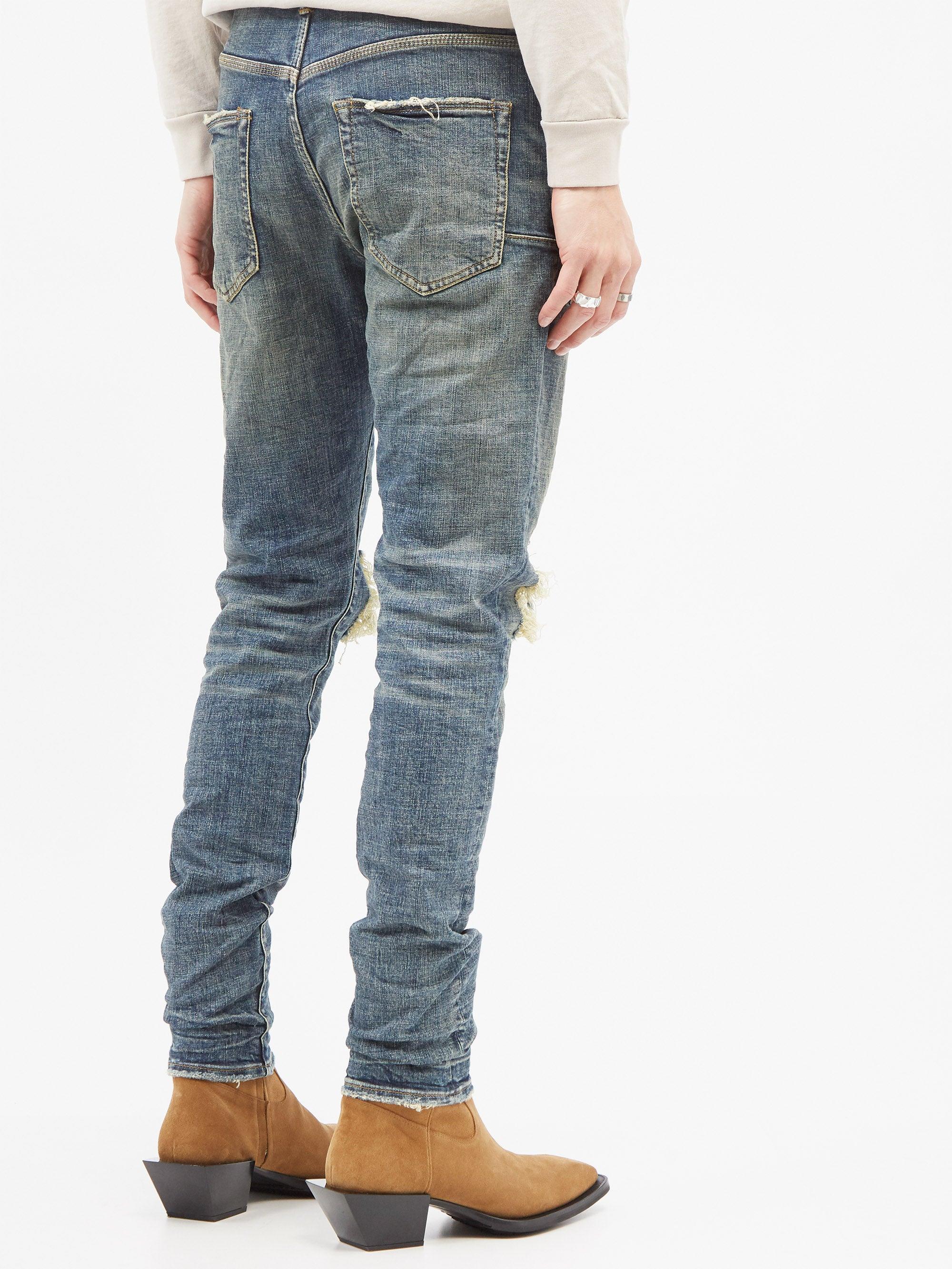 Purple Brand P002 Slim Dropped Fit Jeans In Indigo