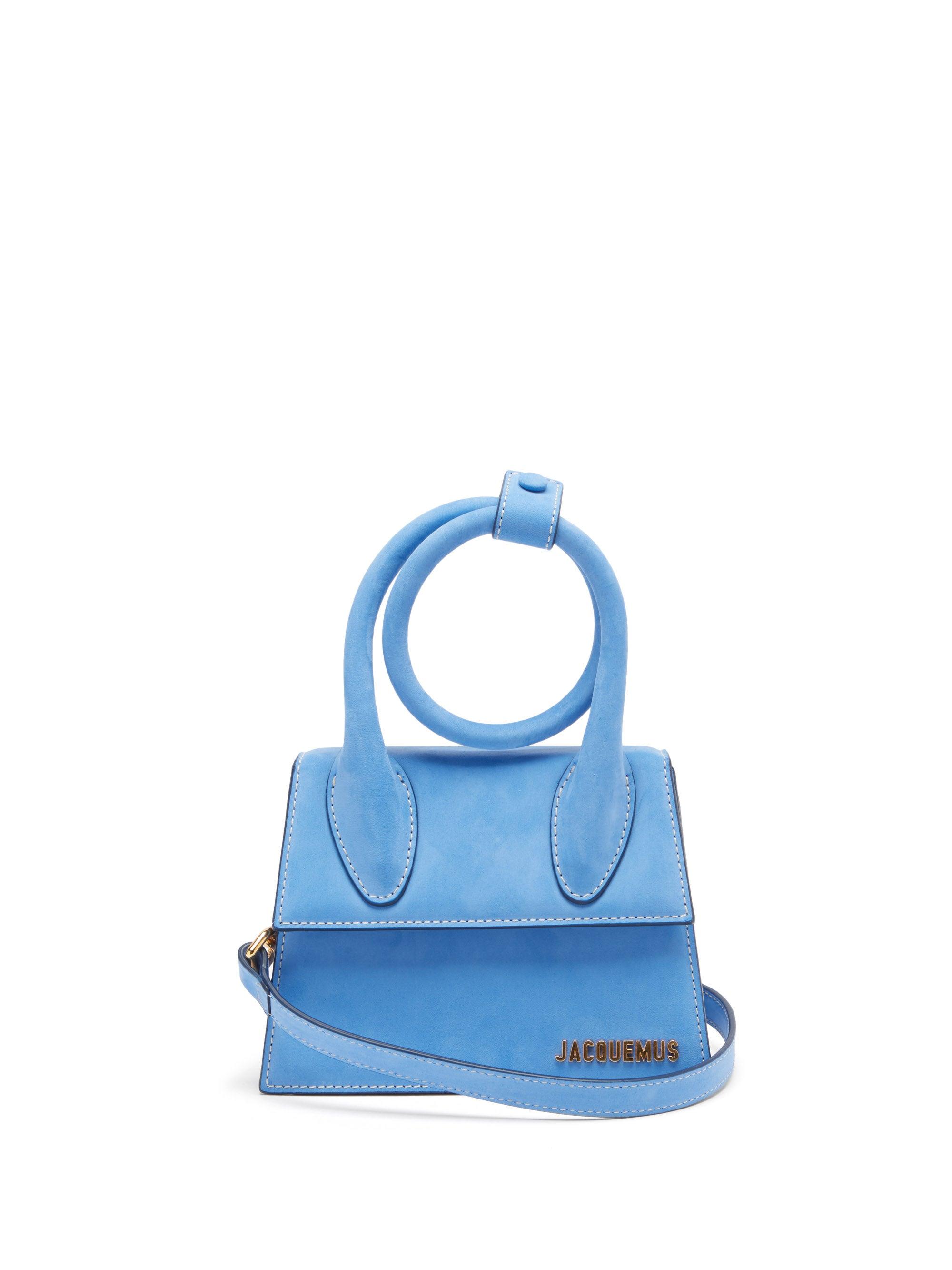 Jacquemus Chiquito Noeud Leather Cross-body Bag in Blue | Lyst
