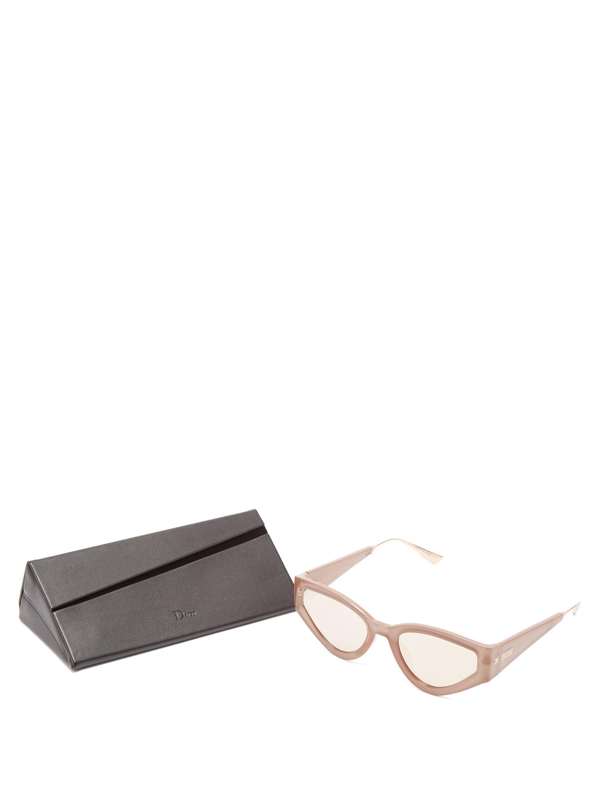 Dior Catstyledior1 Cat-eye Acetate Sunglasses in Light Brown 