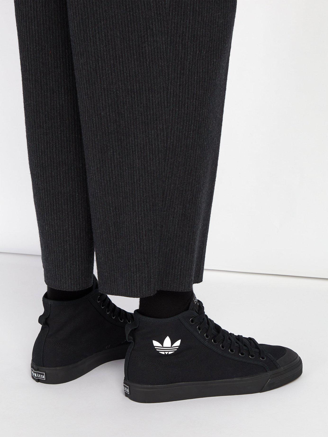 adidas Originals Nizza High Top in Black for Men | Lyst