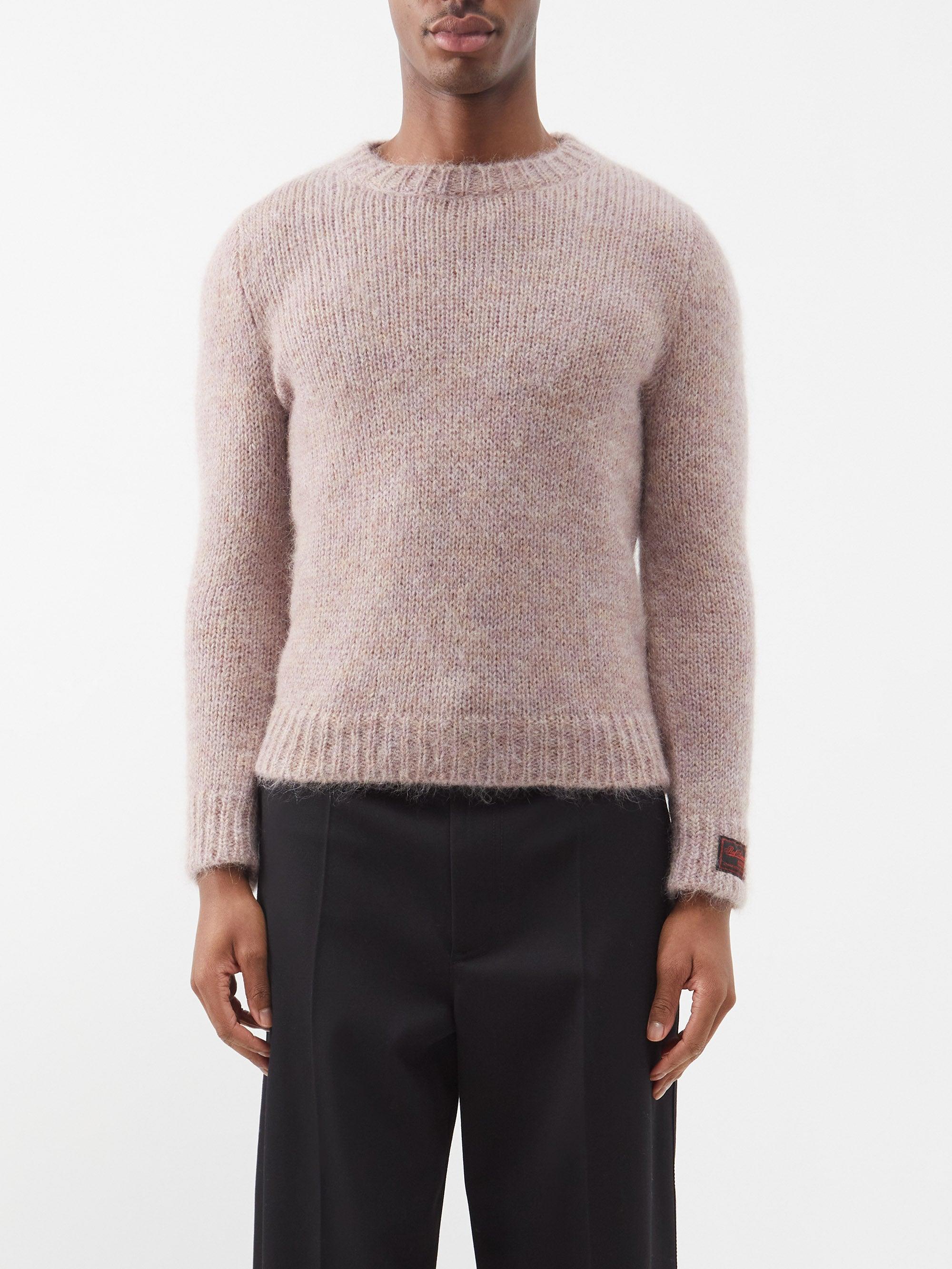 Raf Simons Mohair-blend Sweater in Pink for Men | Lyst