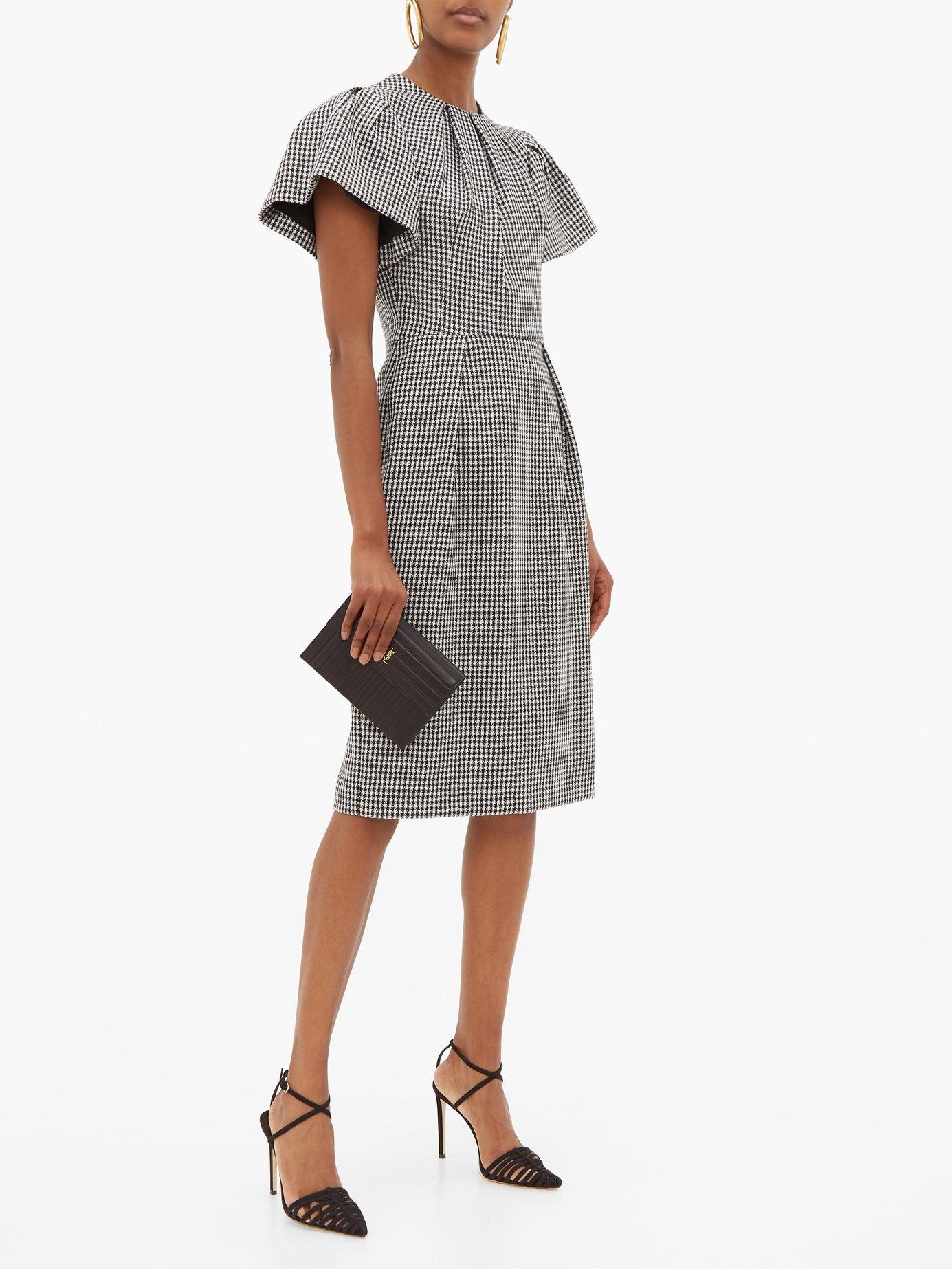 alexander mcqueen black and white dress