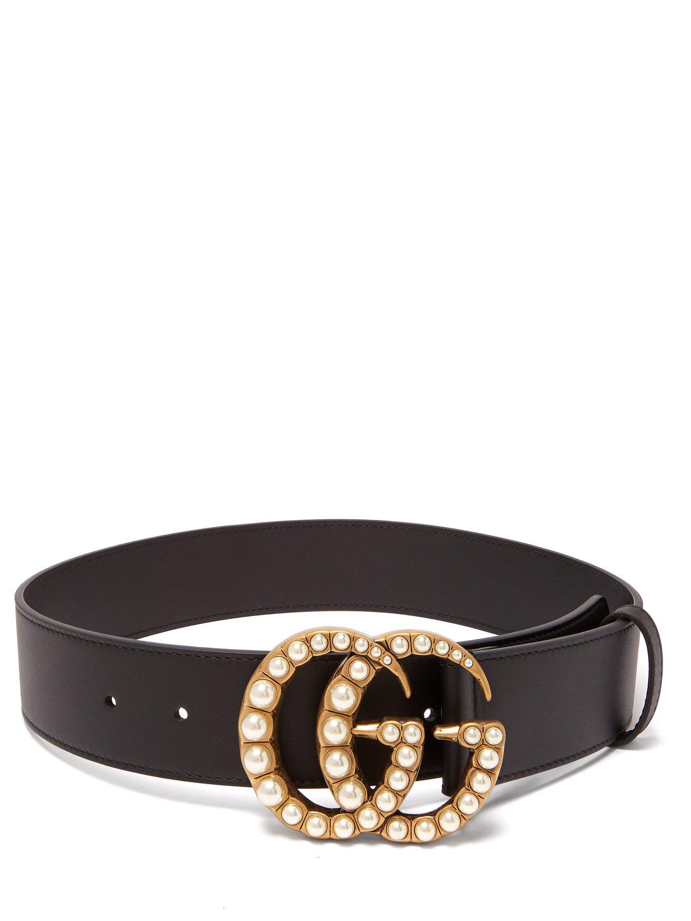 pearl gucci belt