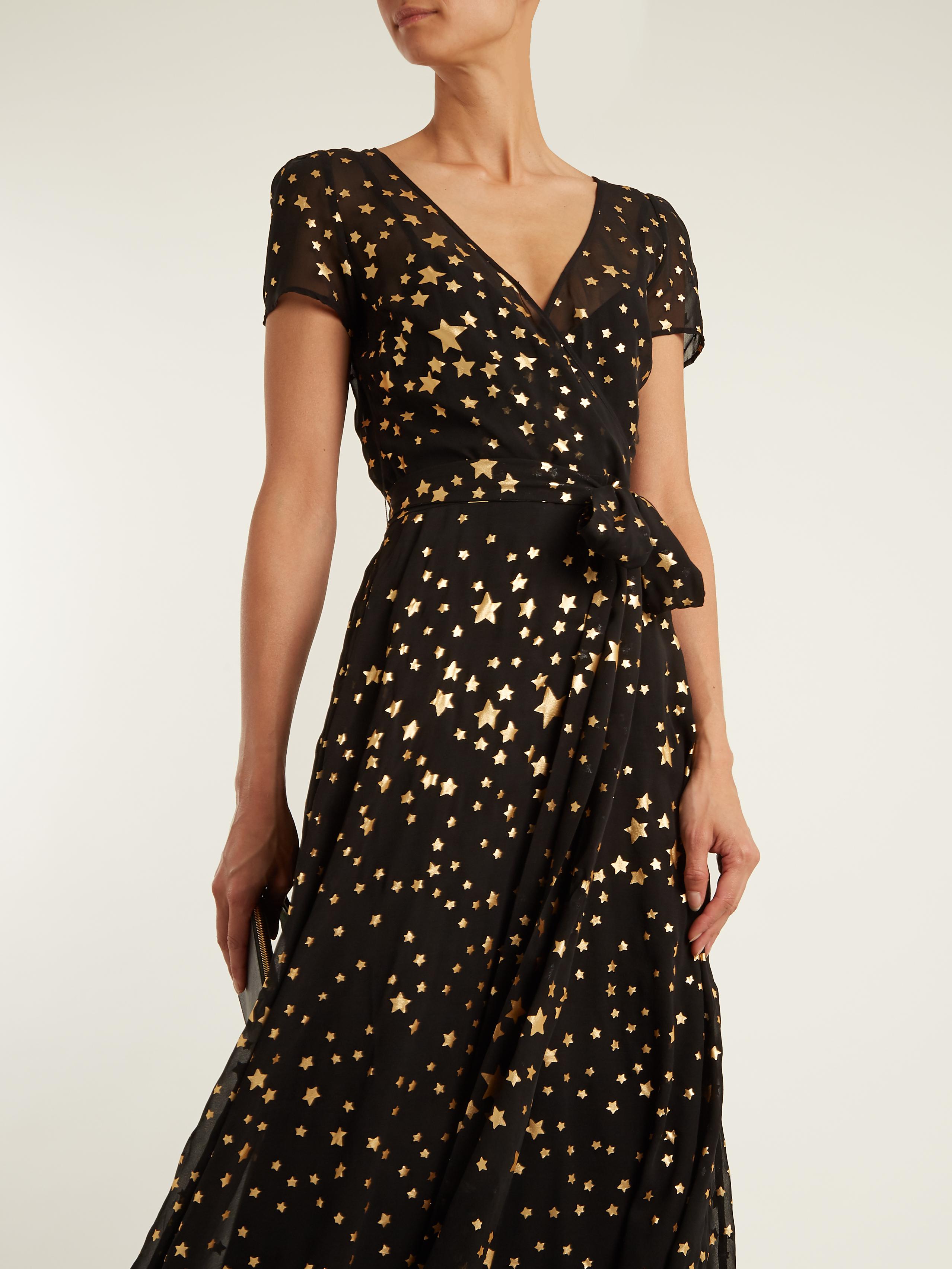Fjern Pligt Mold RED Valentino Star-print Maxi Dress in Black | Lyst