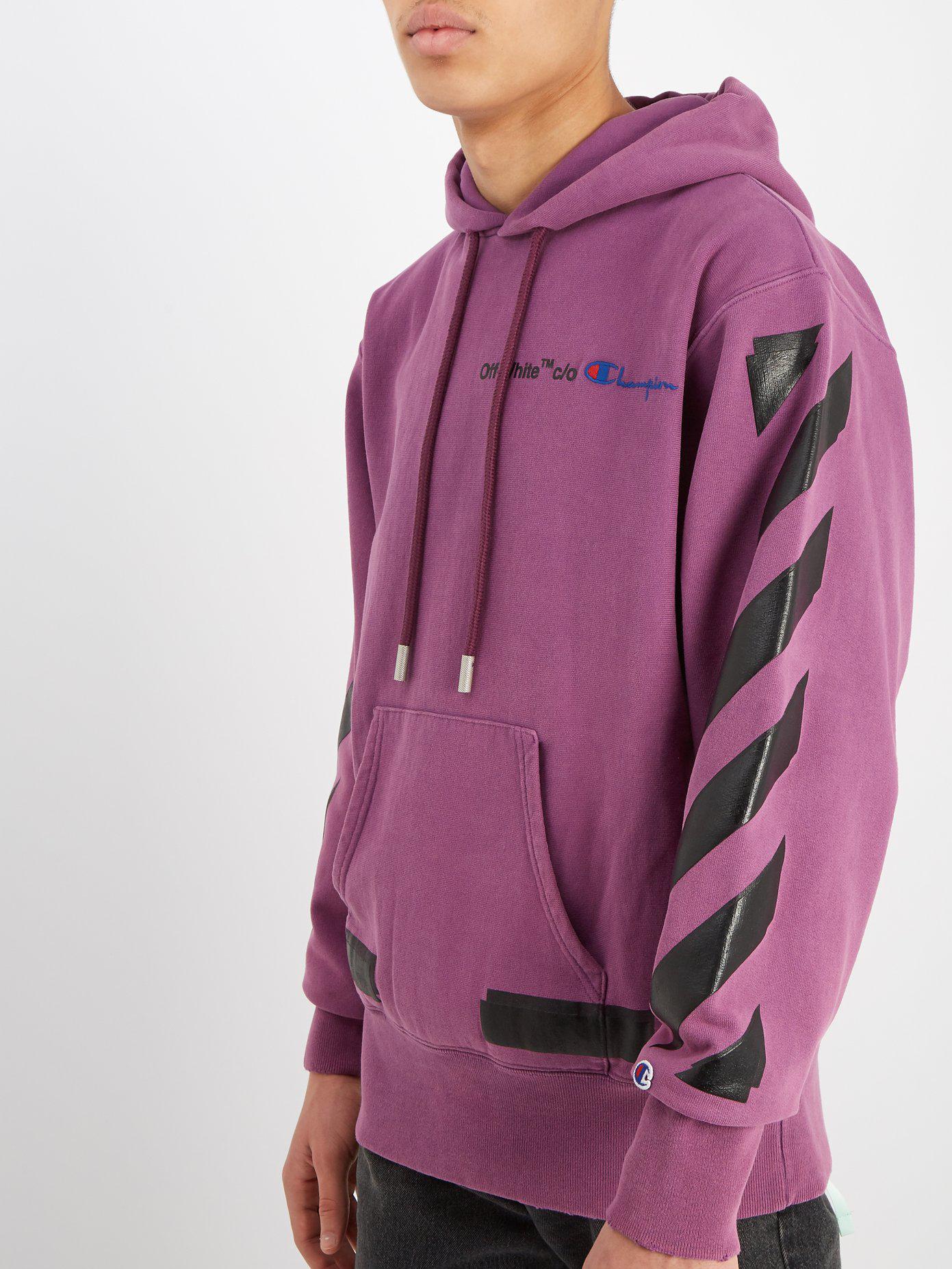 Sweat-shirt en coton à capuche X Champion Off-White c/o Virgil Abloh pour  homme en coloris Violet | Lyst