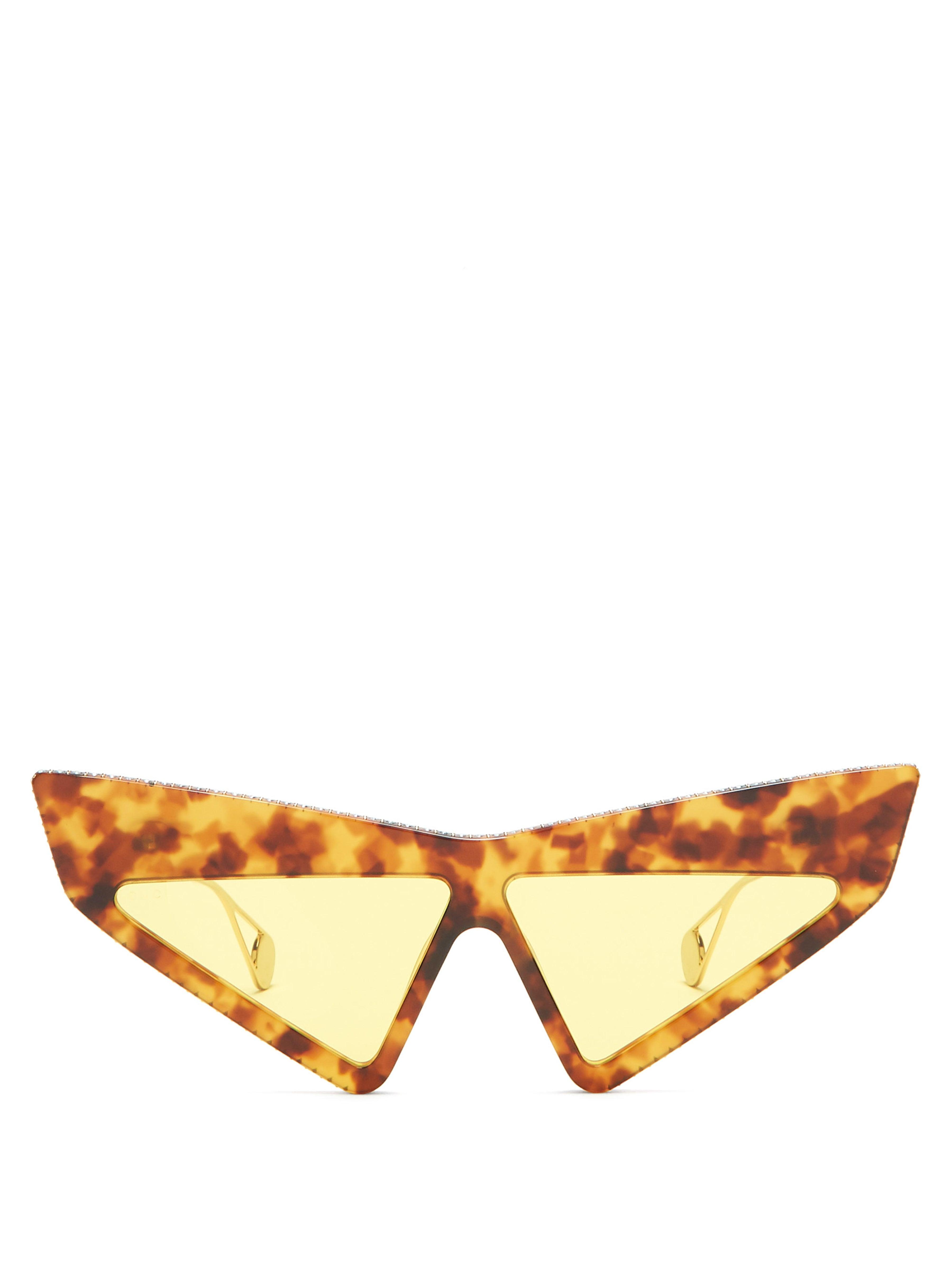 gucci triangle sunglasses