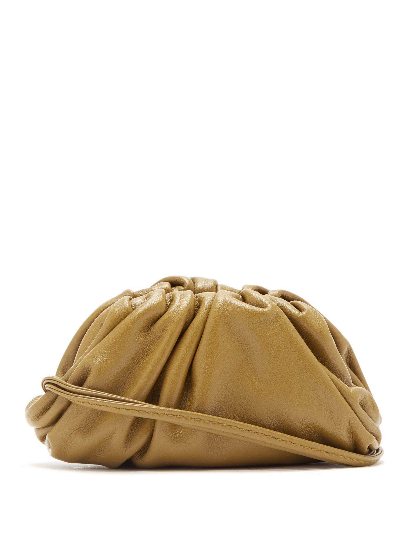 Neutral Pouch mini Intrecciato-leather clutch bag