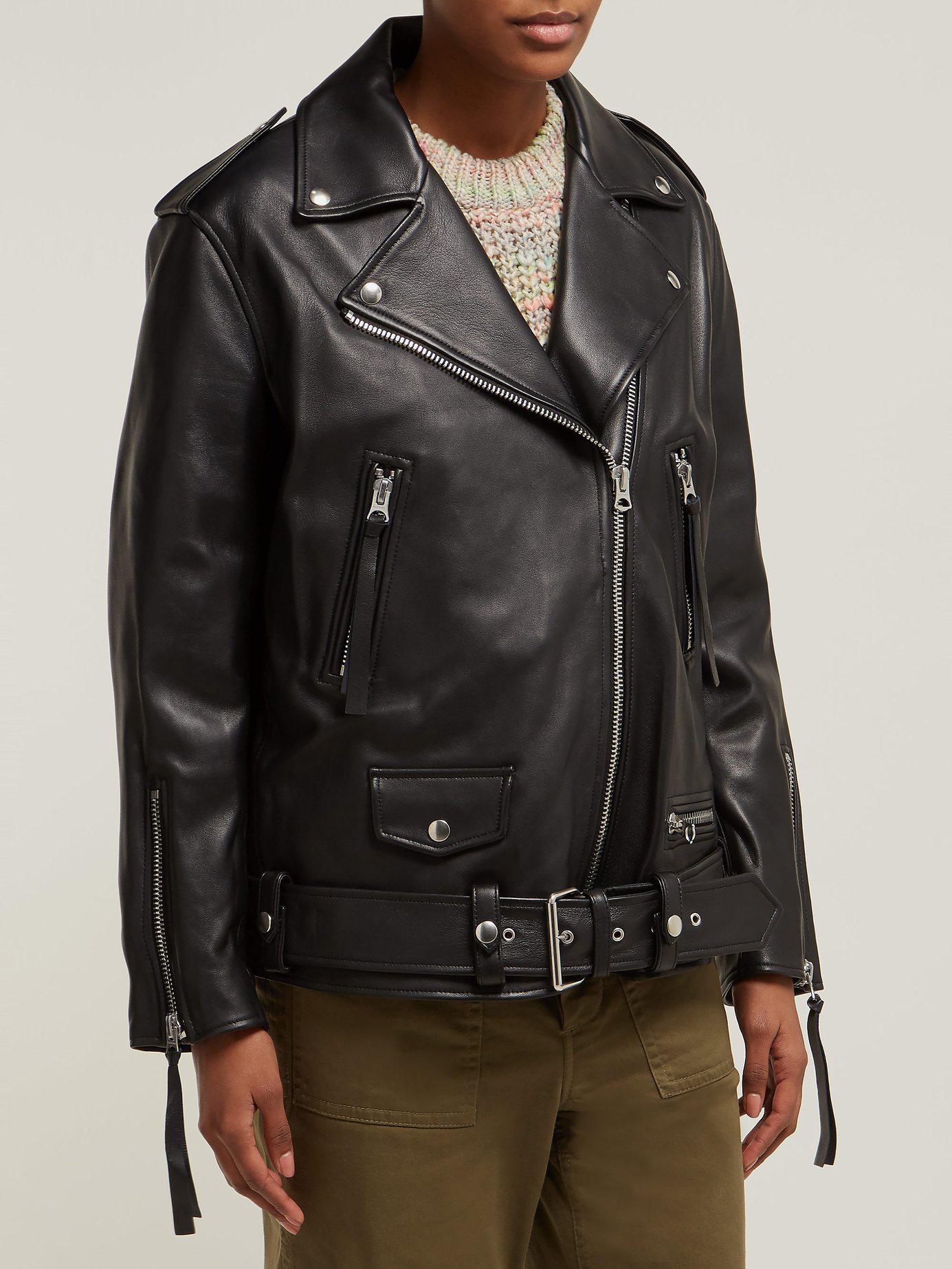 acne myrtle leather jacket