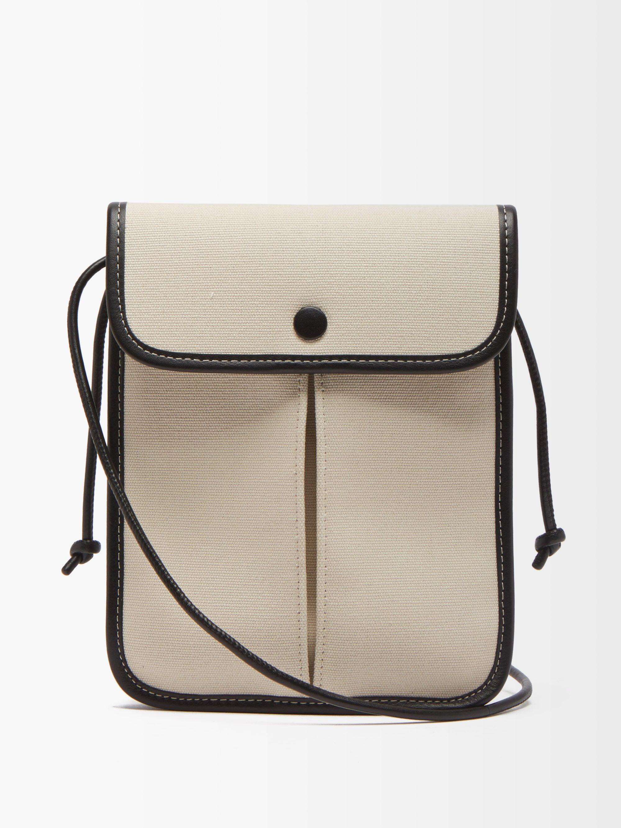 Hereu Terra Cottoncanvas And Leather Crossbody Bag in White Lyst