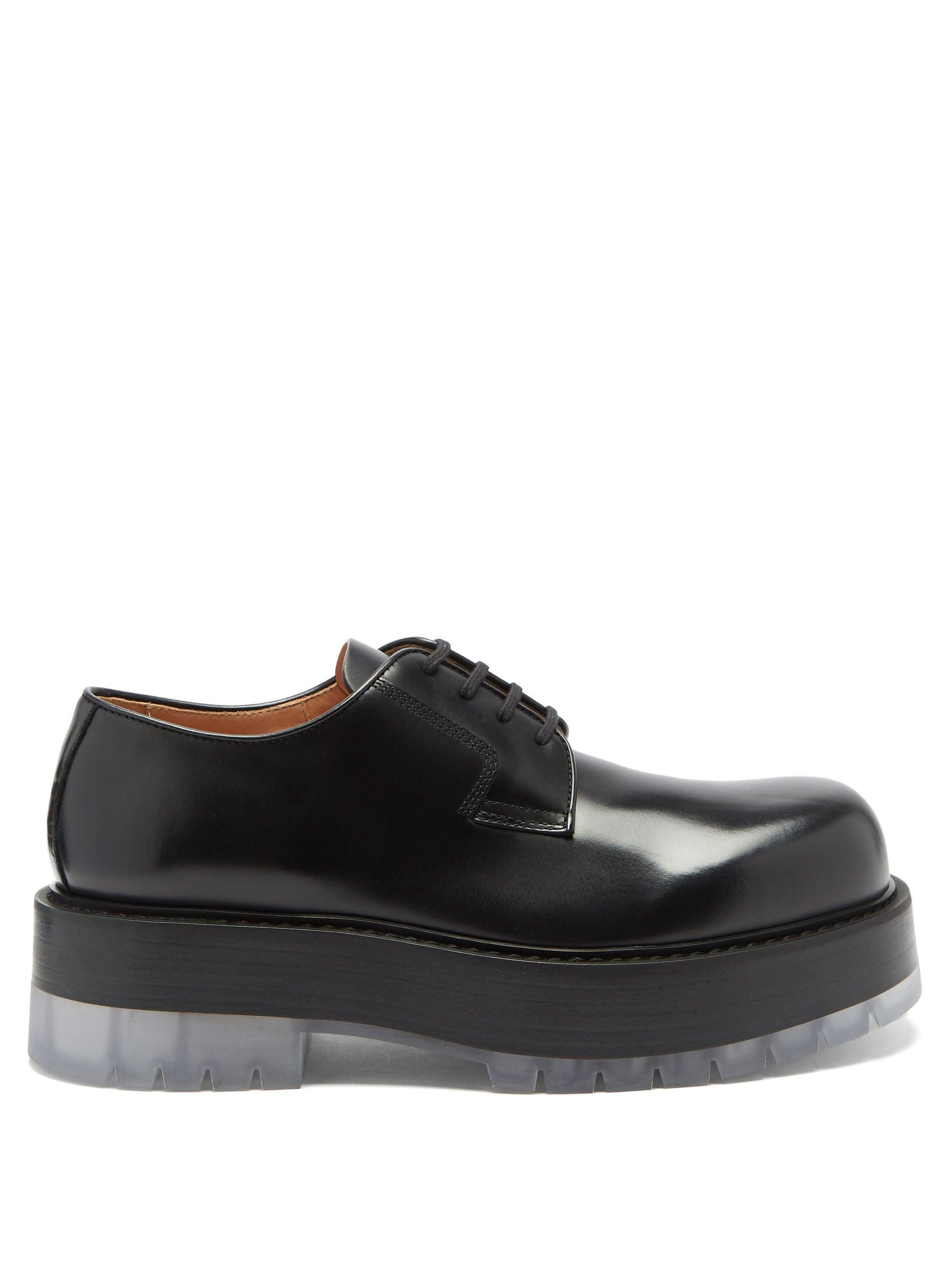 Bottega Veneta The Stilt Chunky-sole Leather Derby Shoes in Black for ...