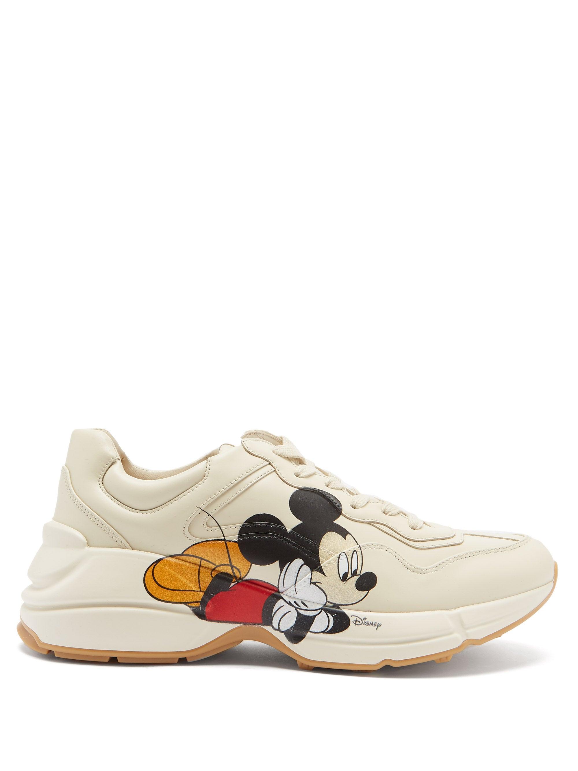 GUCCI x Disney Rhyton Mickey Mouse Leather Sneakers Men 10.5 | eBay