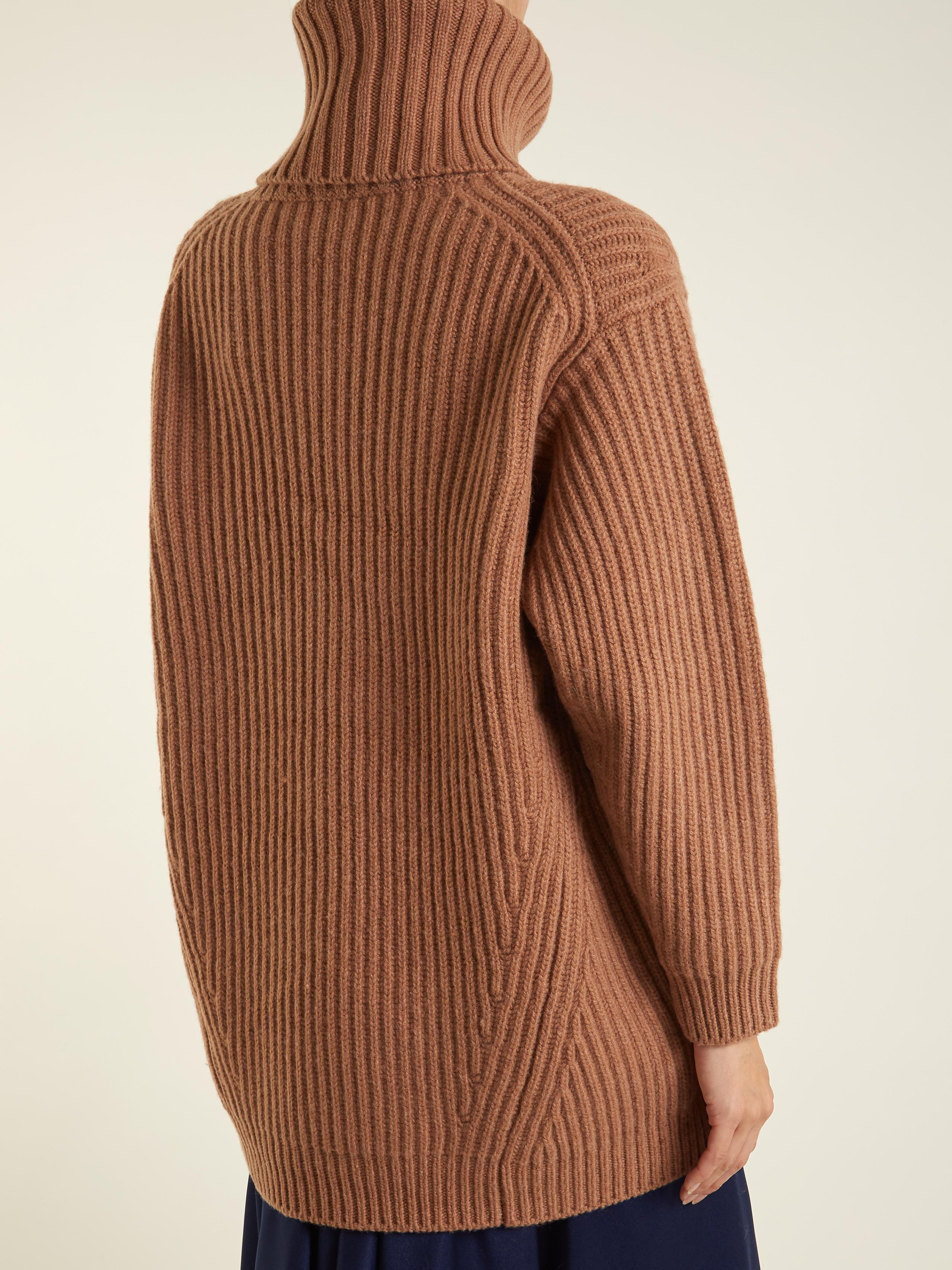 oversized camel sweater