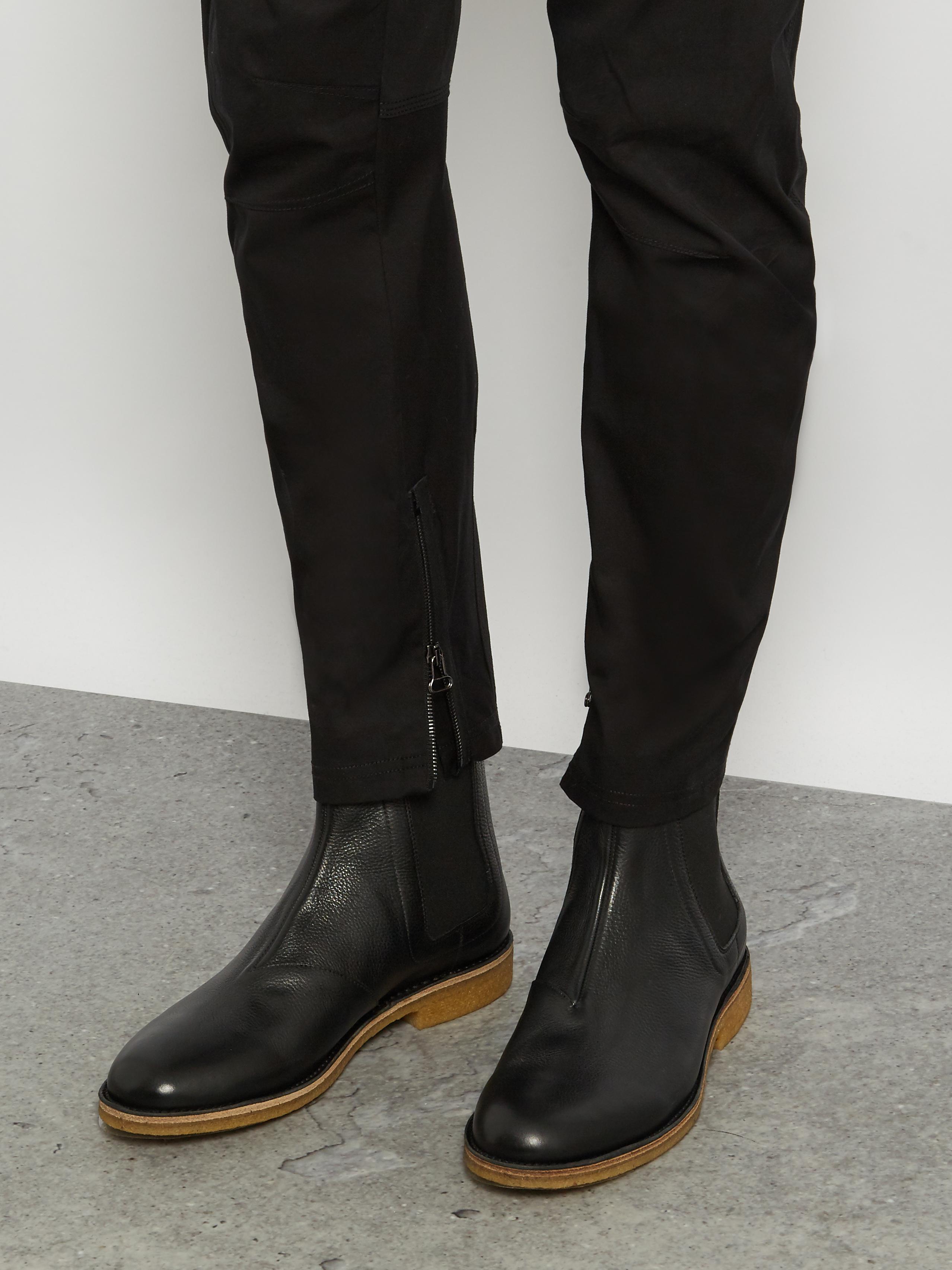 Lyst - Bottega Veneta Leather Chelsea Boots in Black for Men