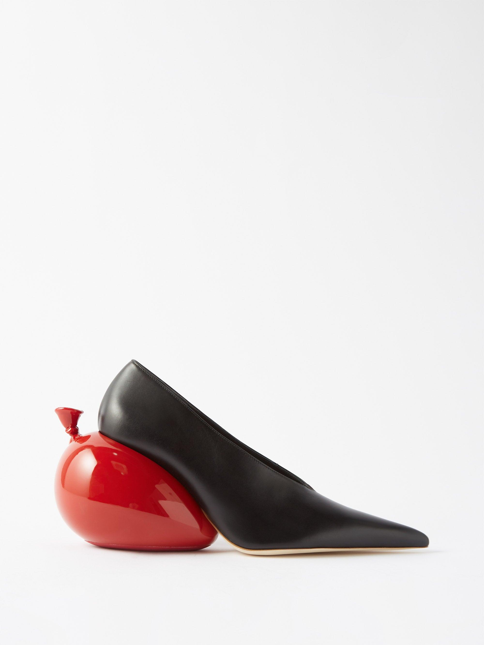 Loewe Balloon 90 Leather Pumps in Red | Lyst