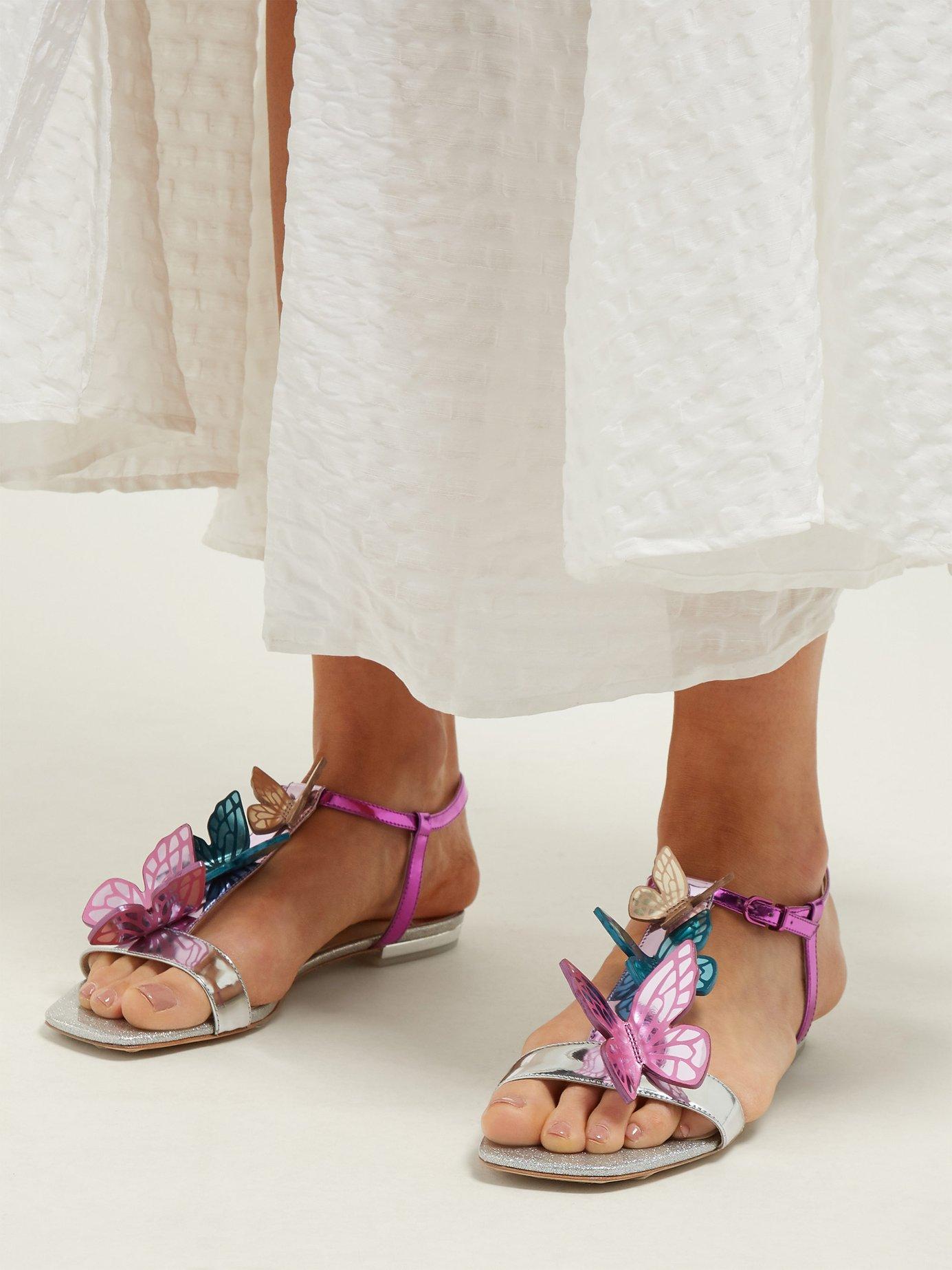 Sophia Webster Riva Butterfly AppliquÃ© Leather Sandals - Lyst