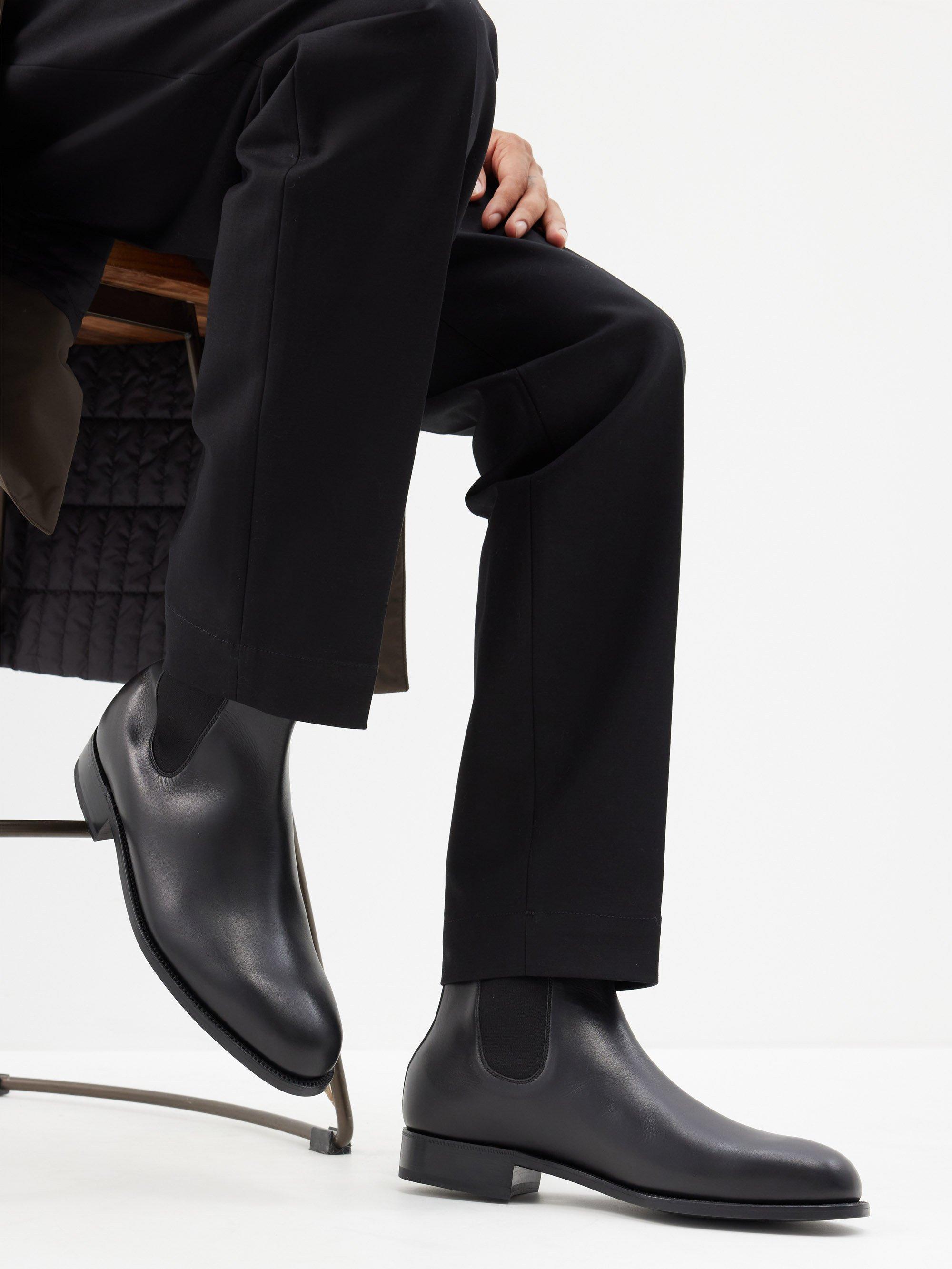 J.M. Weston Leather Chelsea Boots in Black for Men | Lyst UK