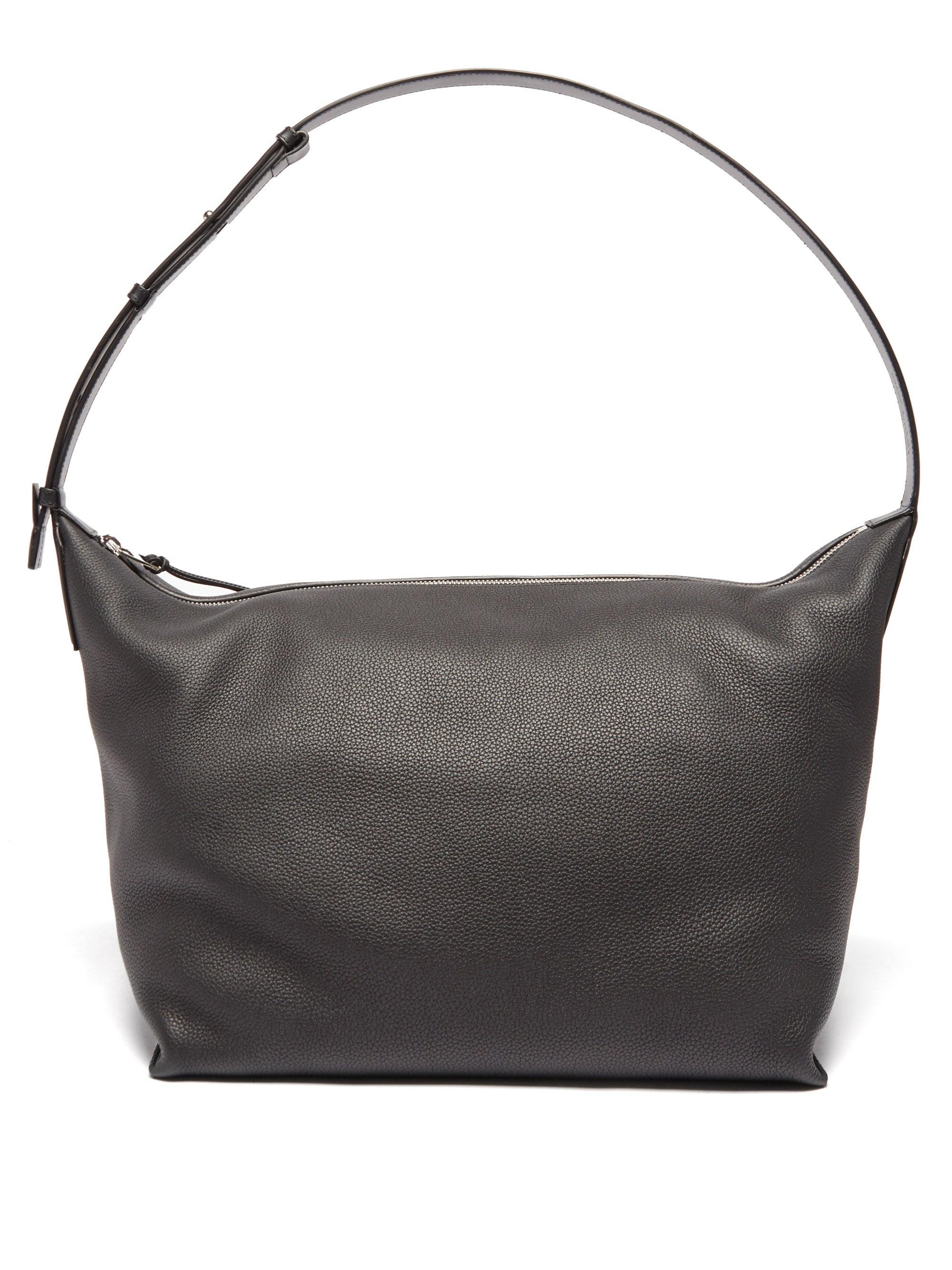 Loewe Cubi Large Grained-leather Bag in Black for Men | Lyst