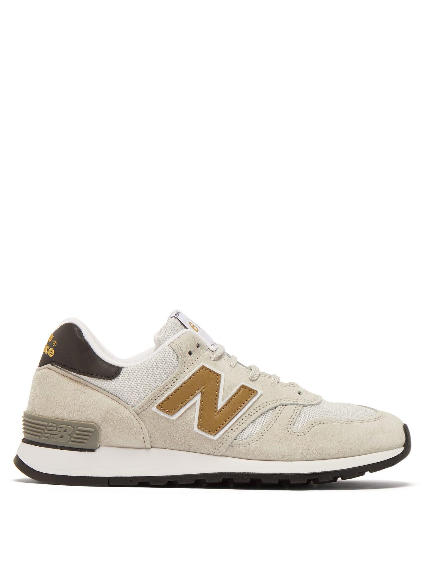 New Balance 670 Suede And Mesh Trainers - Lyst