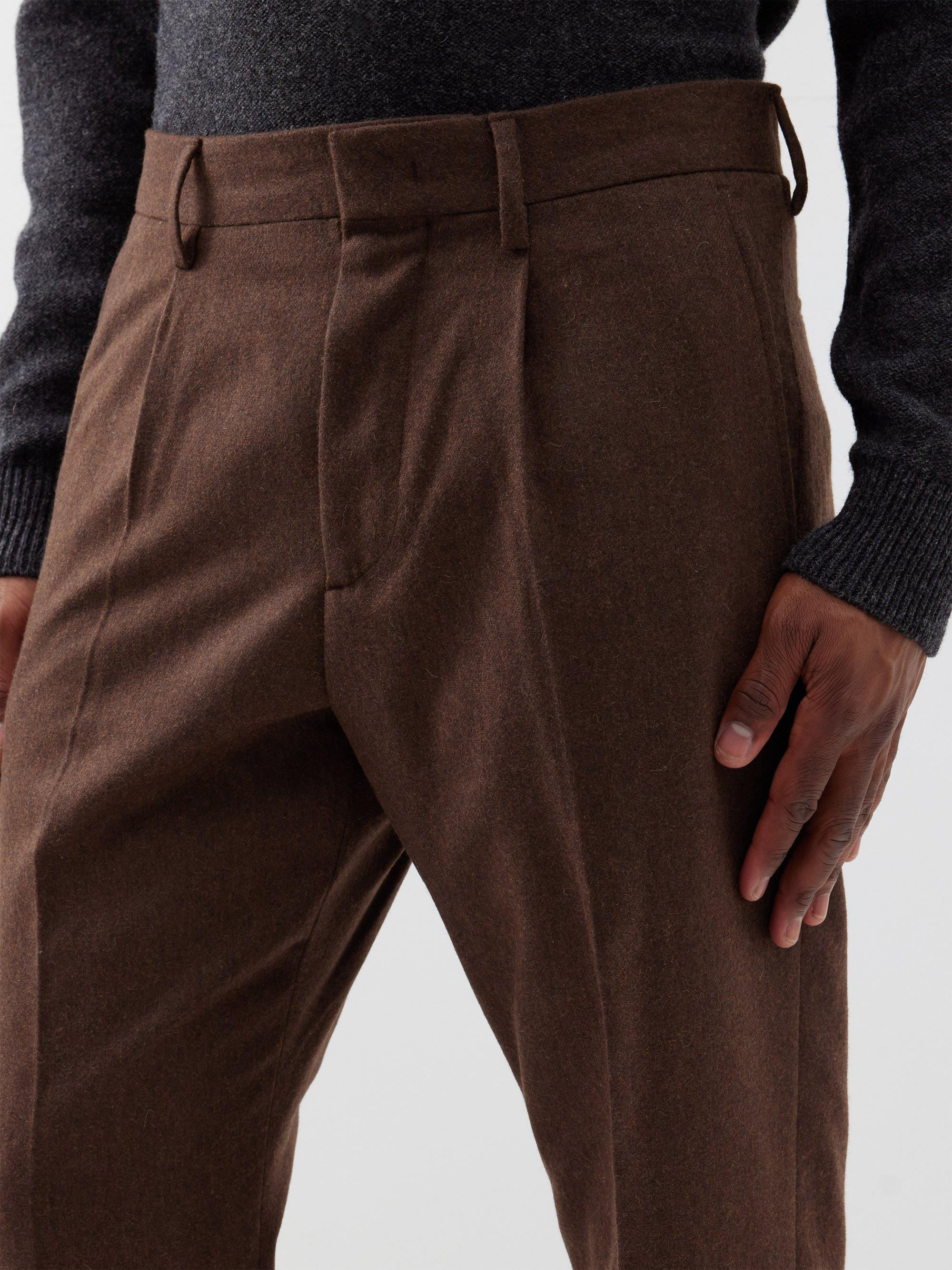 Cropped wool outlet trousers mens