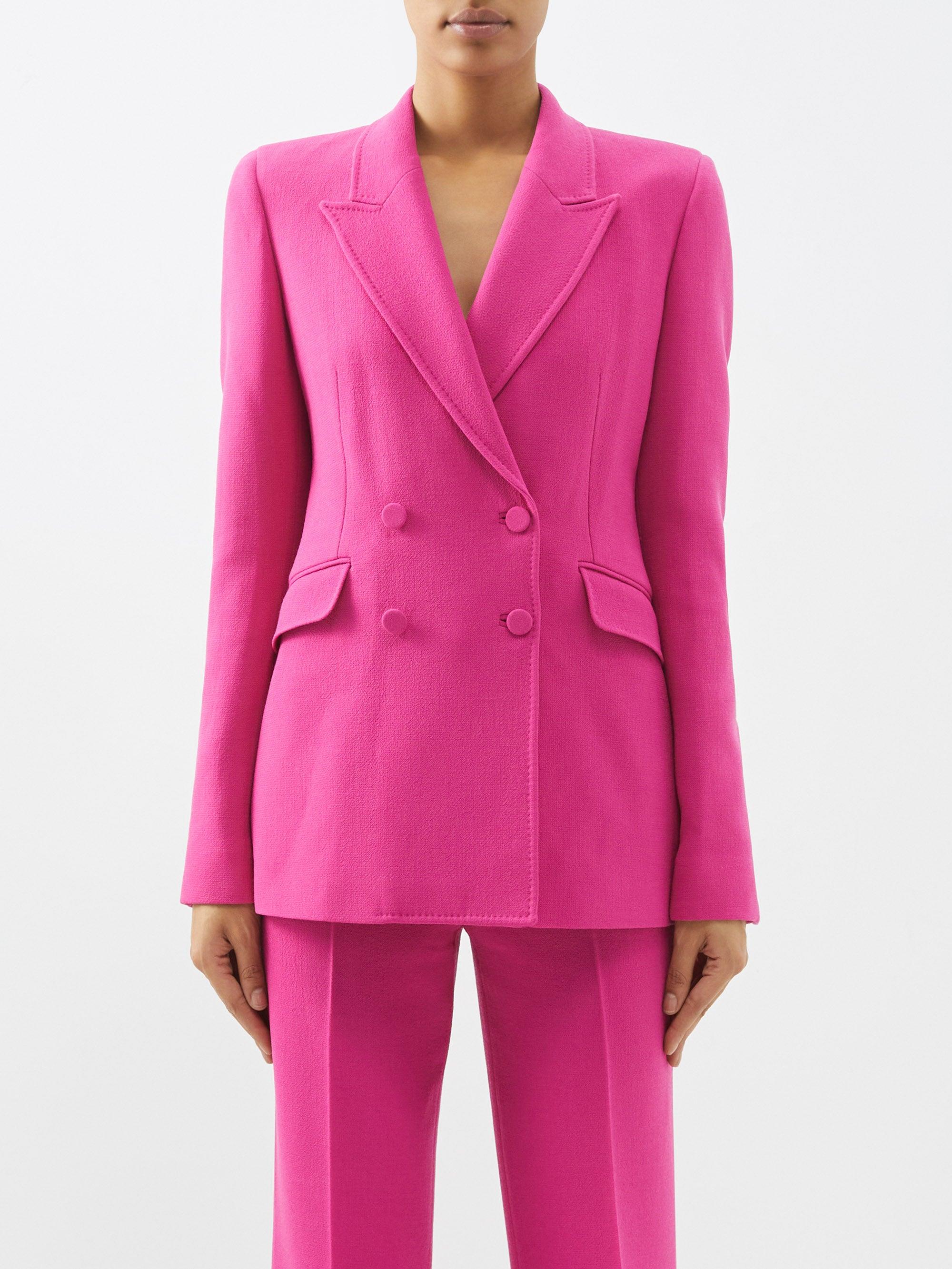Gabriela Hearst Stephanie Double-breasted Wool-crepe Suit Jacket in Red ...