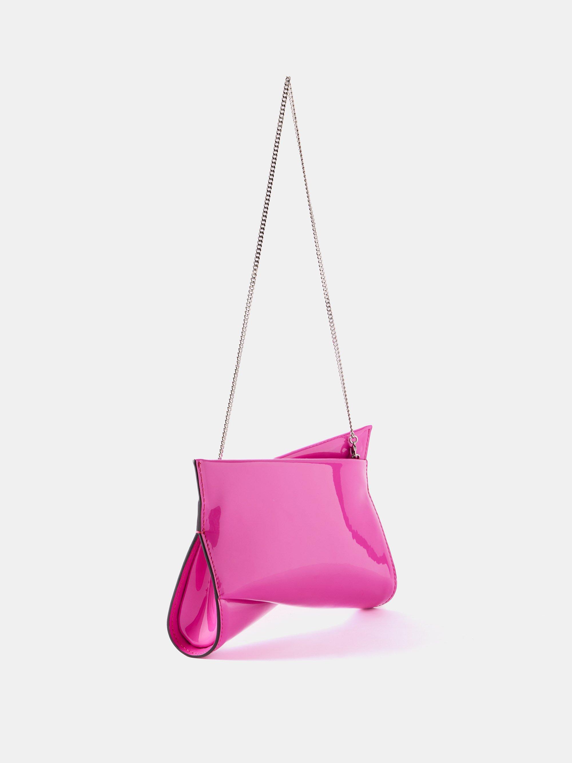 Christian Louboutin Loubitwist Patent leather Clutch Bag in Pink