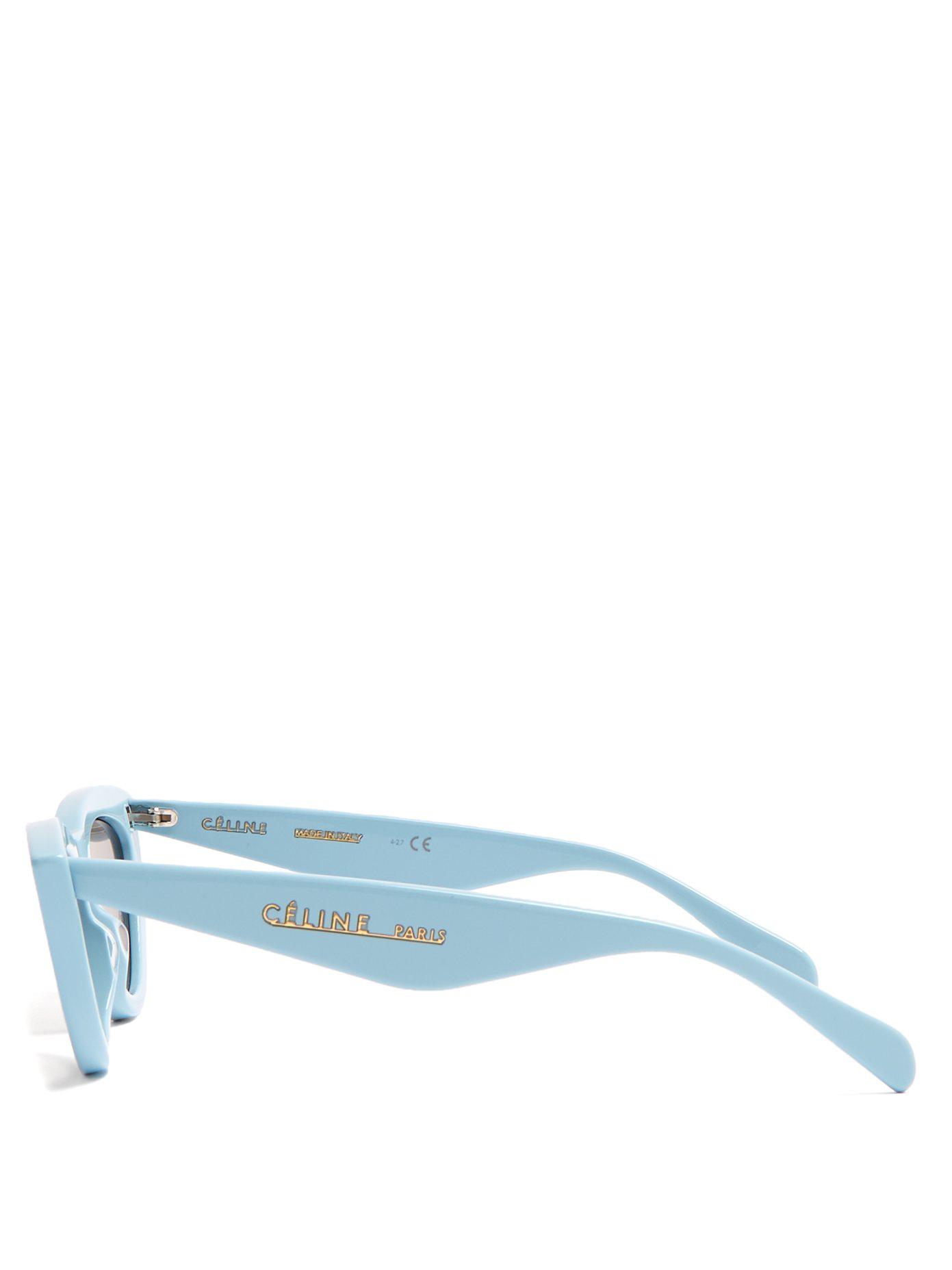 Celine Cat-eye Acetate Sunglasses in Blue