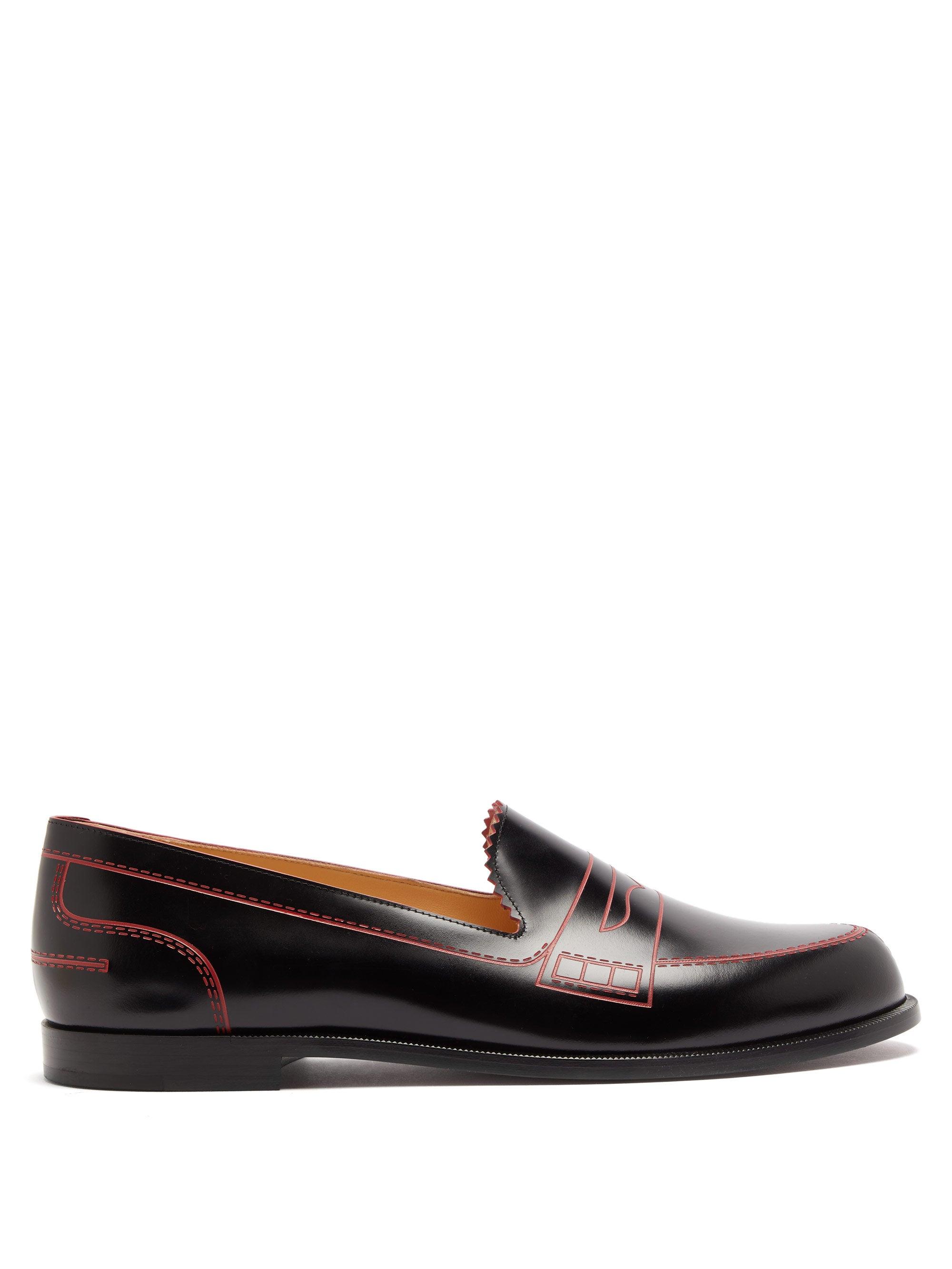 mocalaureat flat red sole loafers