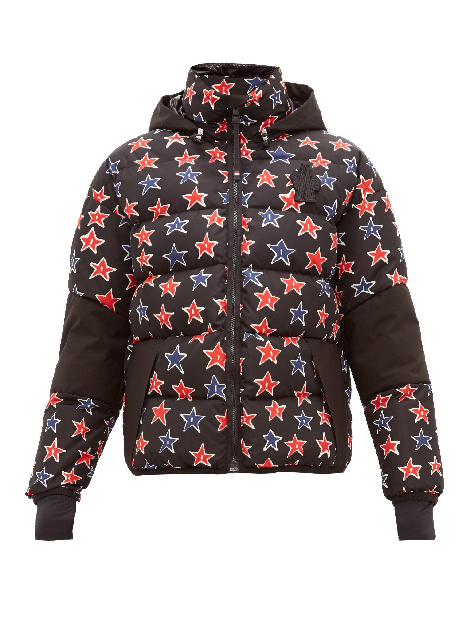 3 MONCLER GRENOBLE Star-print Quilted Down Technical Ski Jacket in Black  for Men | Lyst