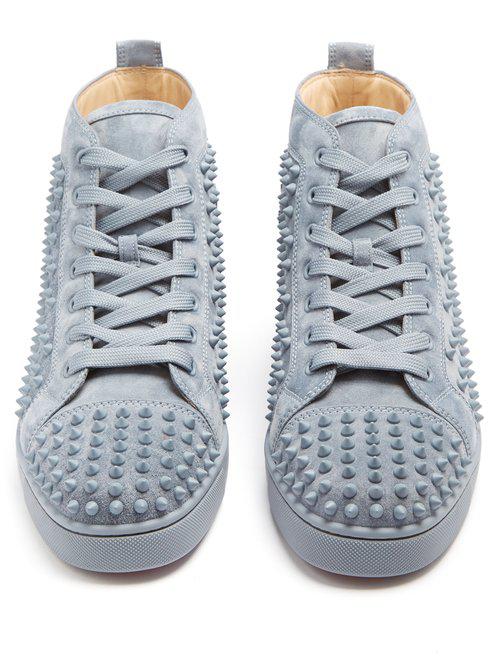 Christian Louboutin Louis Spike-embellished Suede High-top