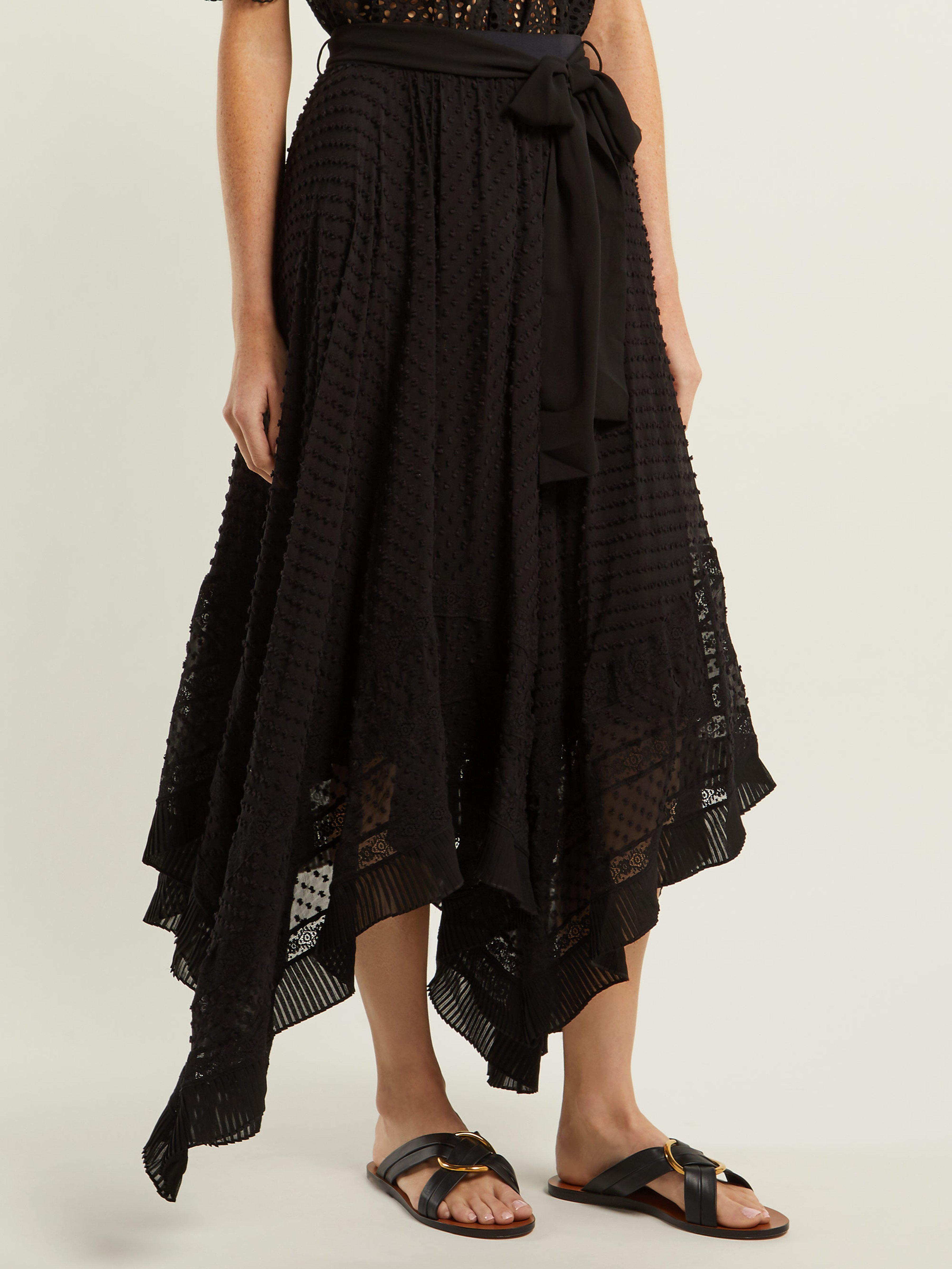 Zimmermann Unbridled Handkerchiefhem Skirt in Black Lyst