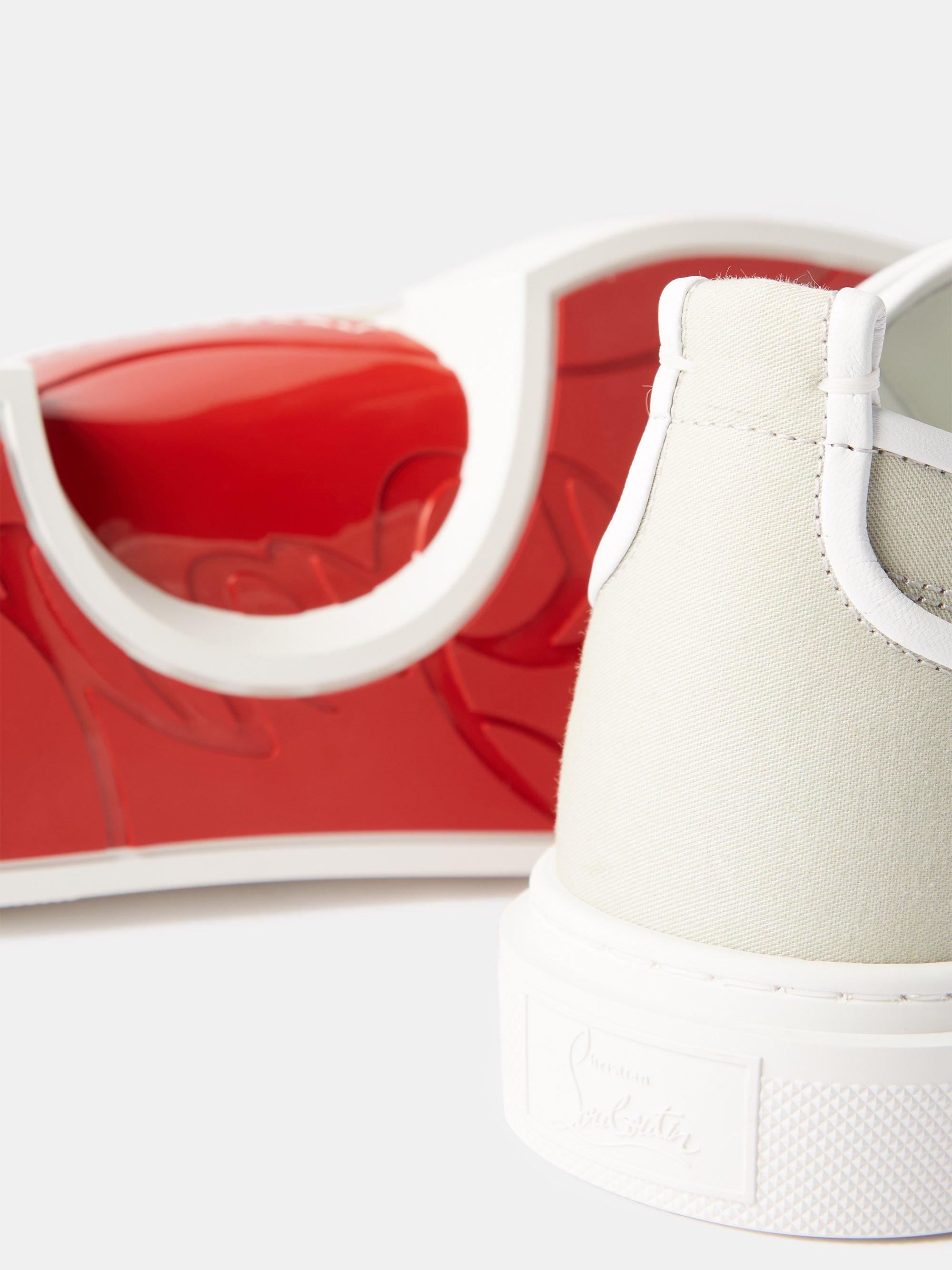 Christian Louboutin Adolon Junior Cotton-twill Trainers in White for Men |  Lyst