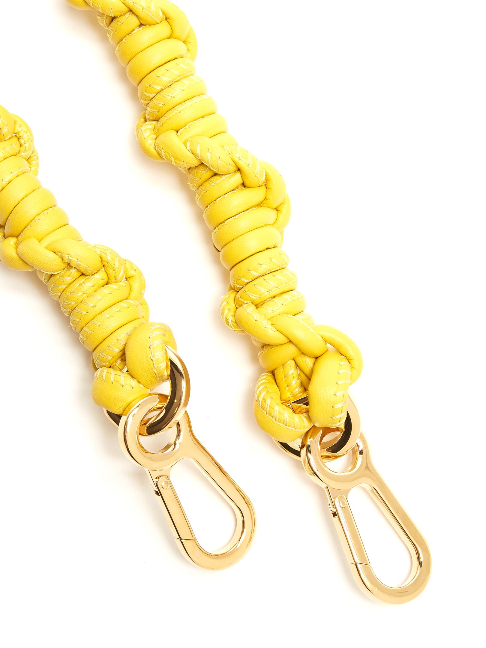Loewe Braided Leather Shoulder Bag Strap in Yellow Lyst