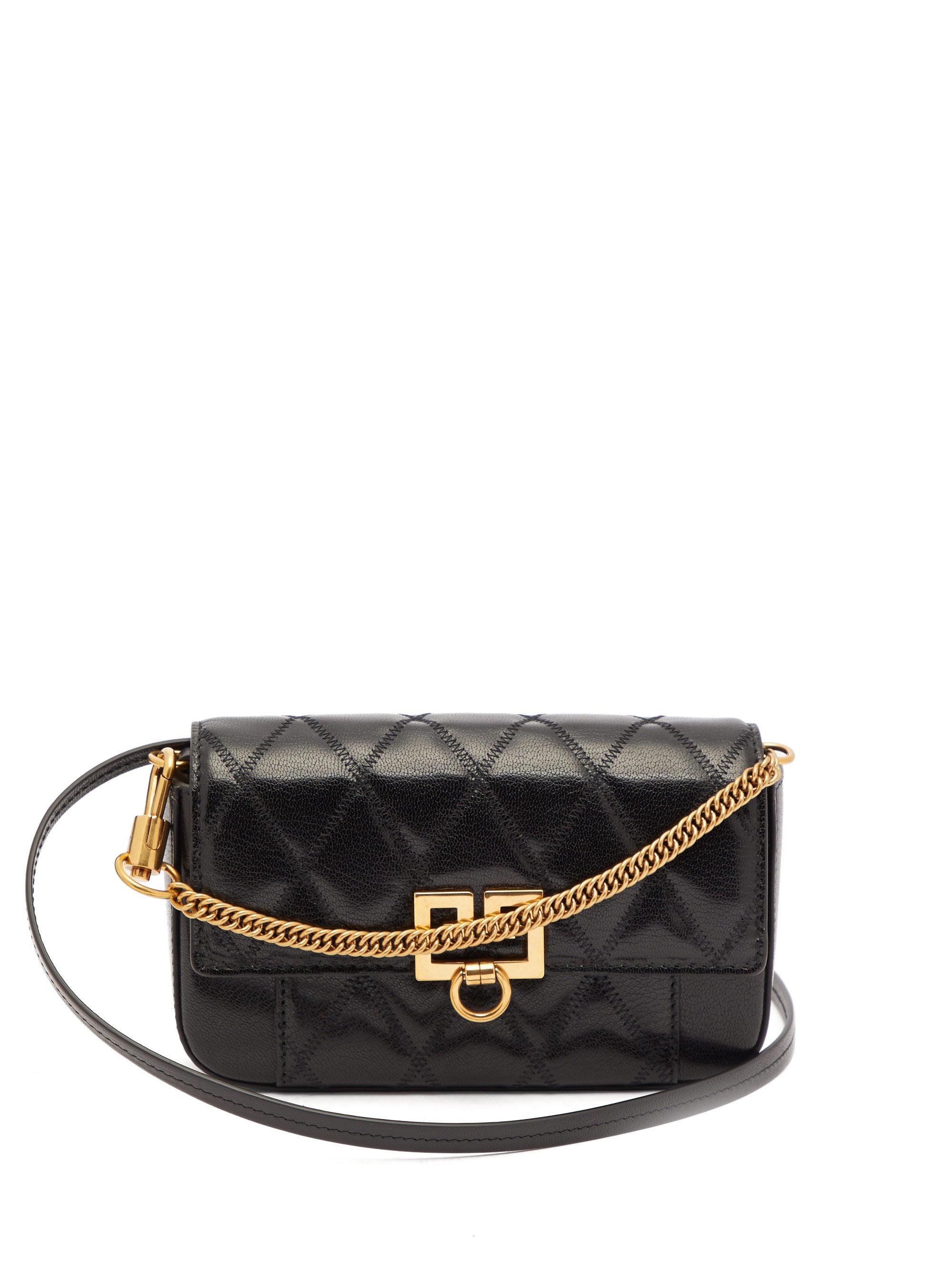 Givenchy Gv3 Mini Leather Cross-body Bag in Black - Lyst