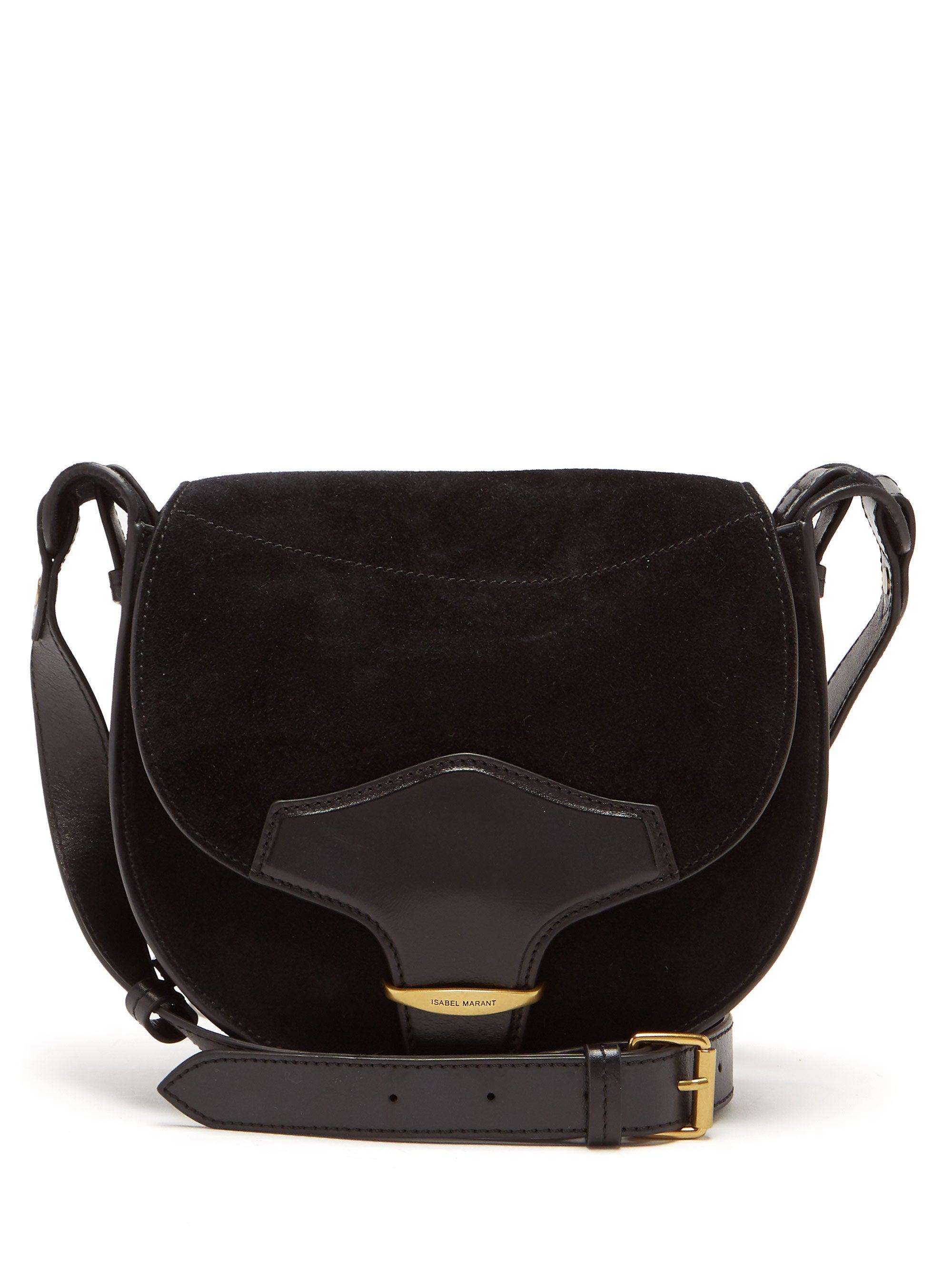 Isabel Marant Botsy Suede Crossbody Bag in Black Lyst