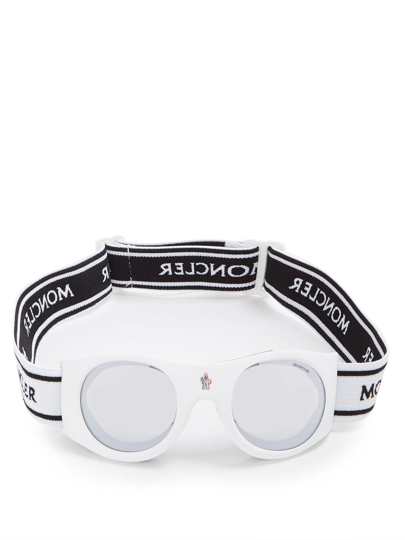 Moncler Round-frame Ski goggles in White for Men
