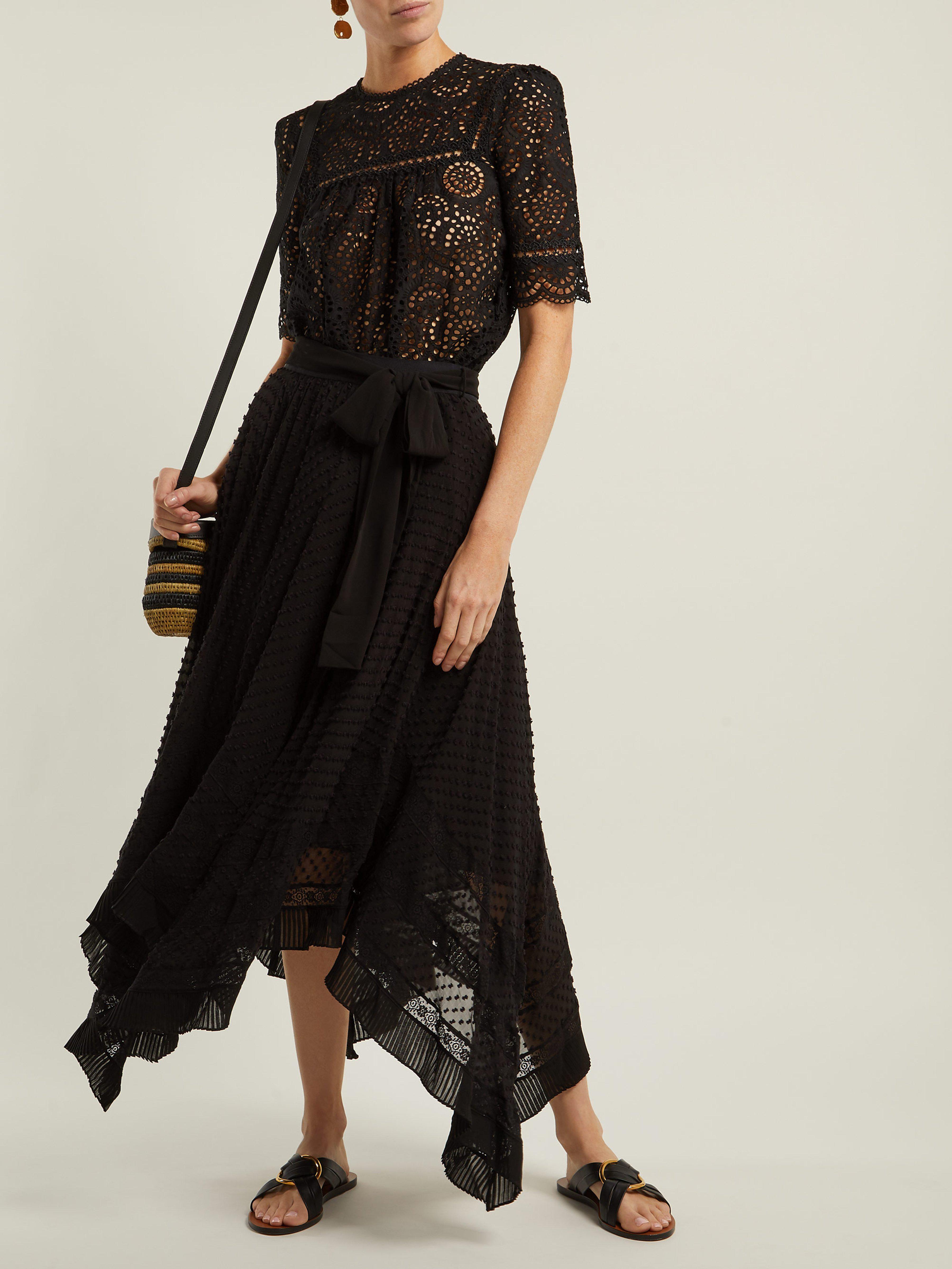 Zimmermann Unbridled Handkerchiefhem Skirt in Black Lyst