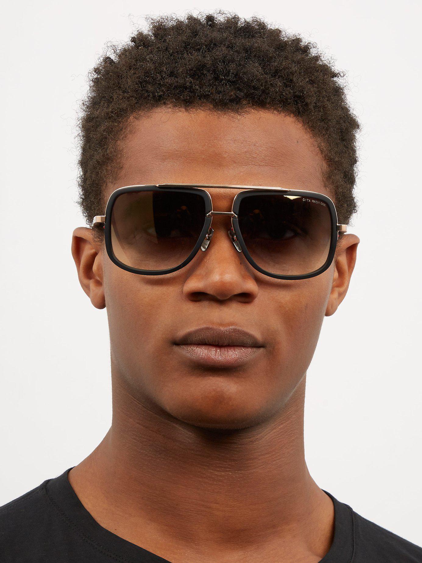 Dita Eyewear Mach-one Titanium Sunglasses in Black for Men | Lyst