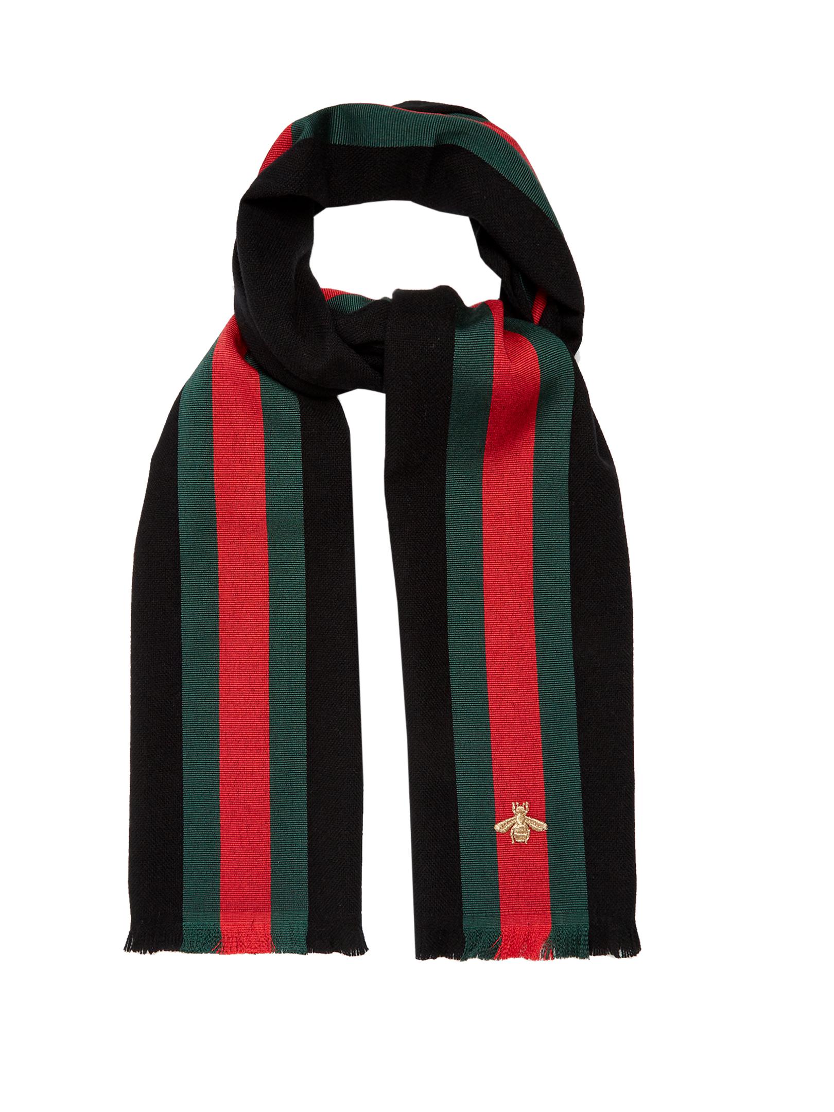 Gucci scarf black red green Clearance