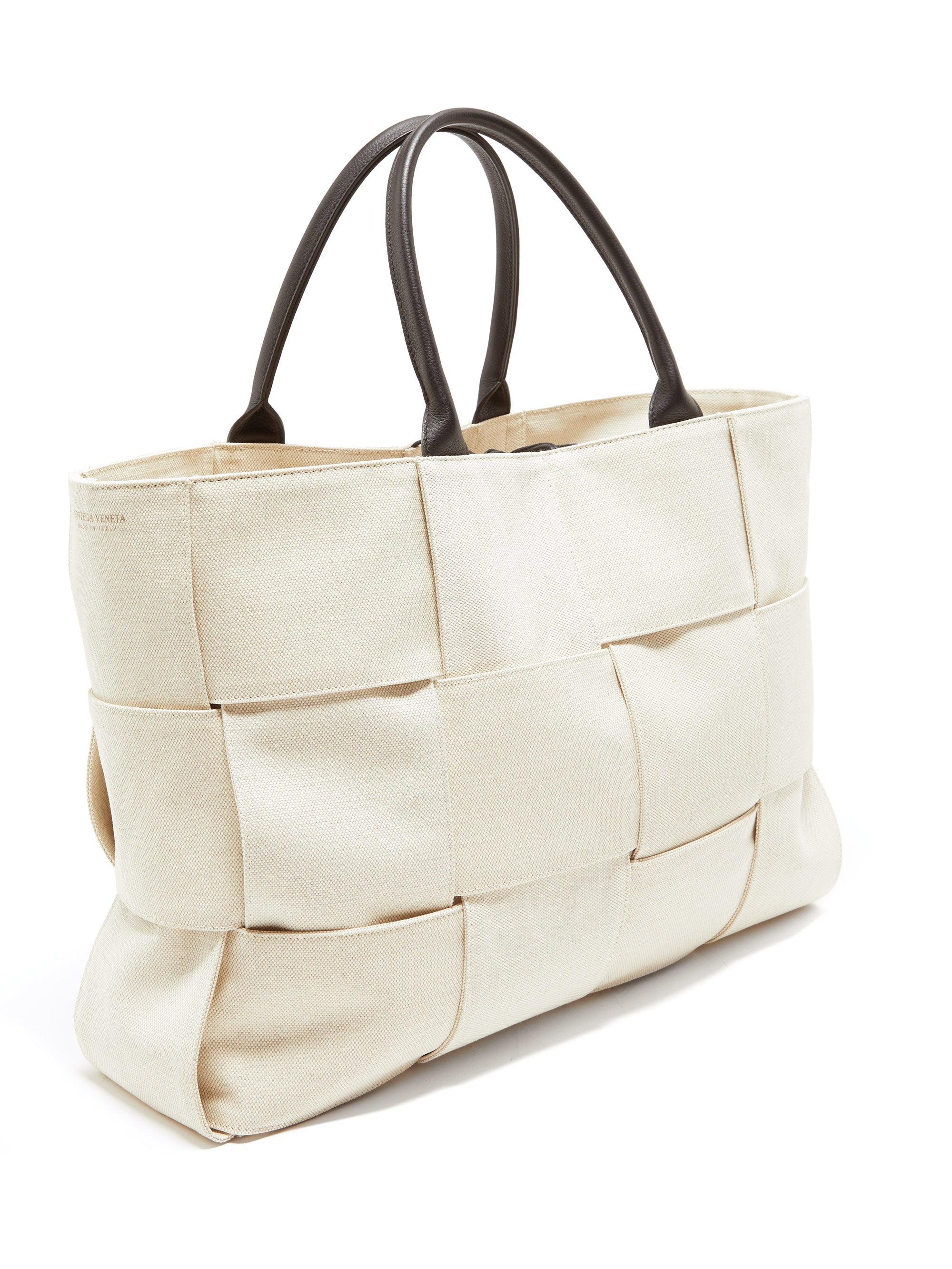 Bottega Veneta Arco Large Canvas Tote in Natural Lyst