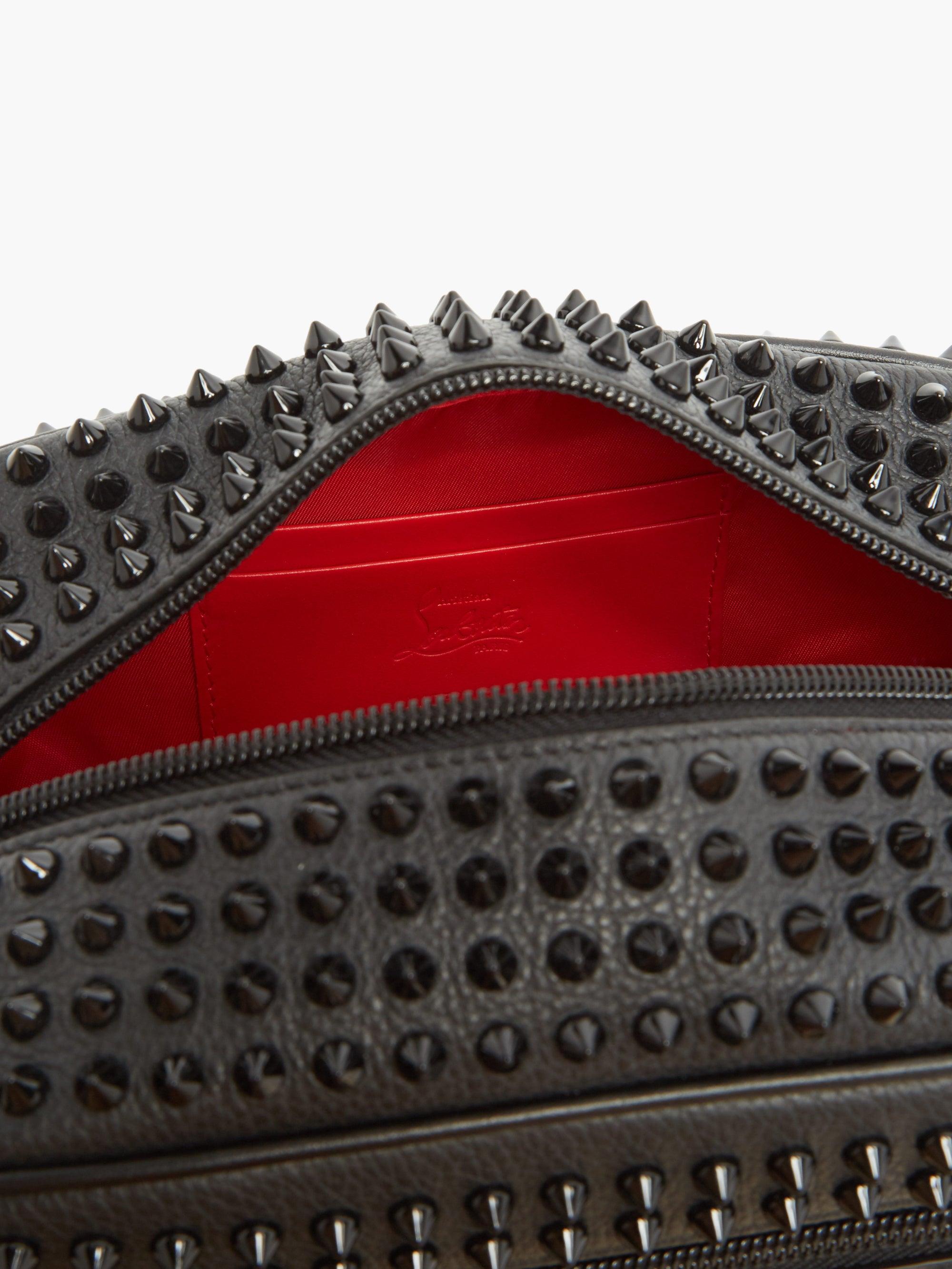 Christian Louboutin Blaster Studded Leather Wash Bag in Black for