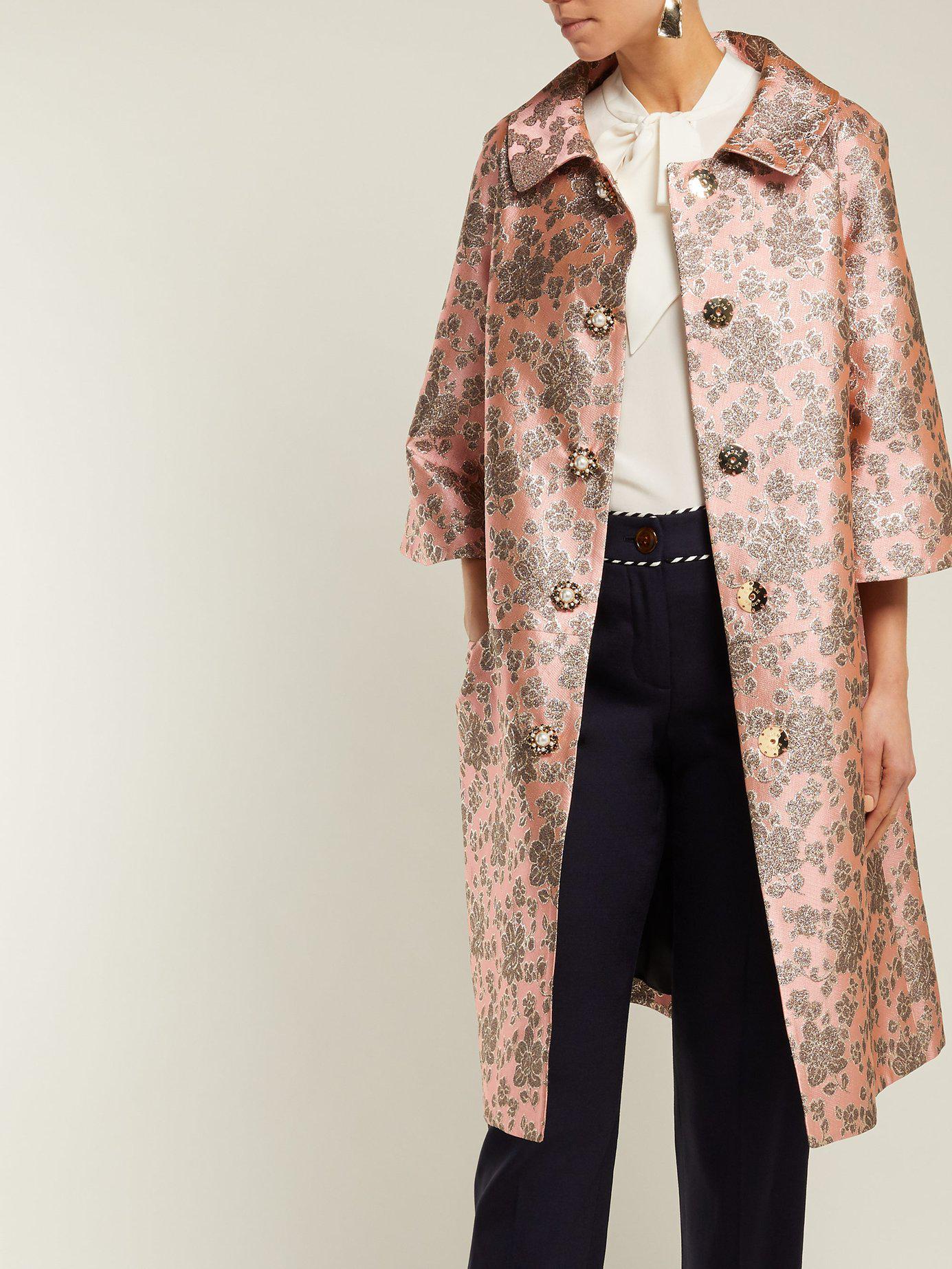 long brocade coat