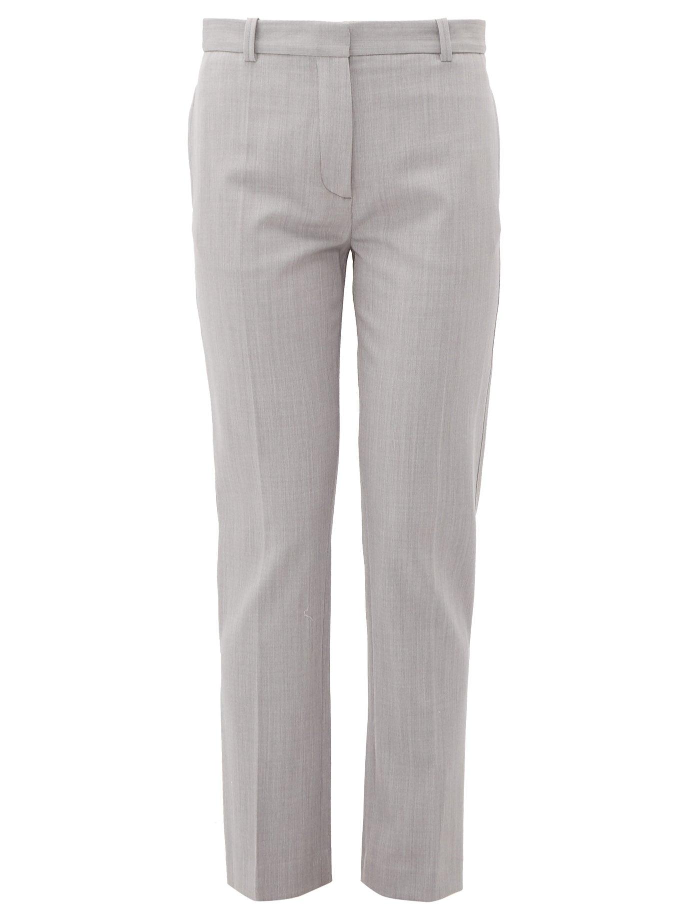 JOSEPH Wool Zoom Stretch-twill Slim-leg Trousers in Grey (Gray) - Lyst